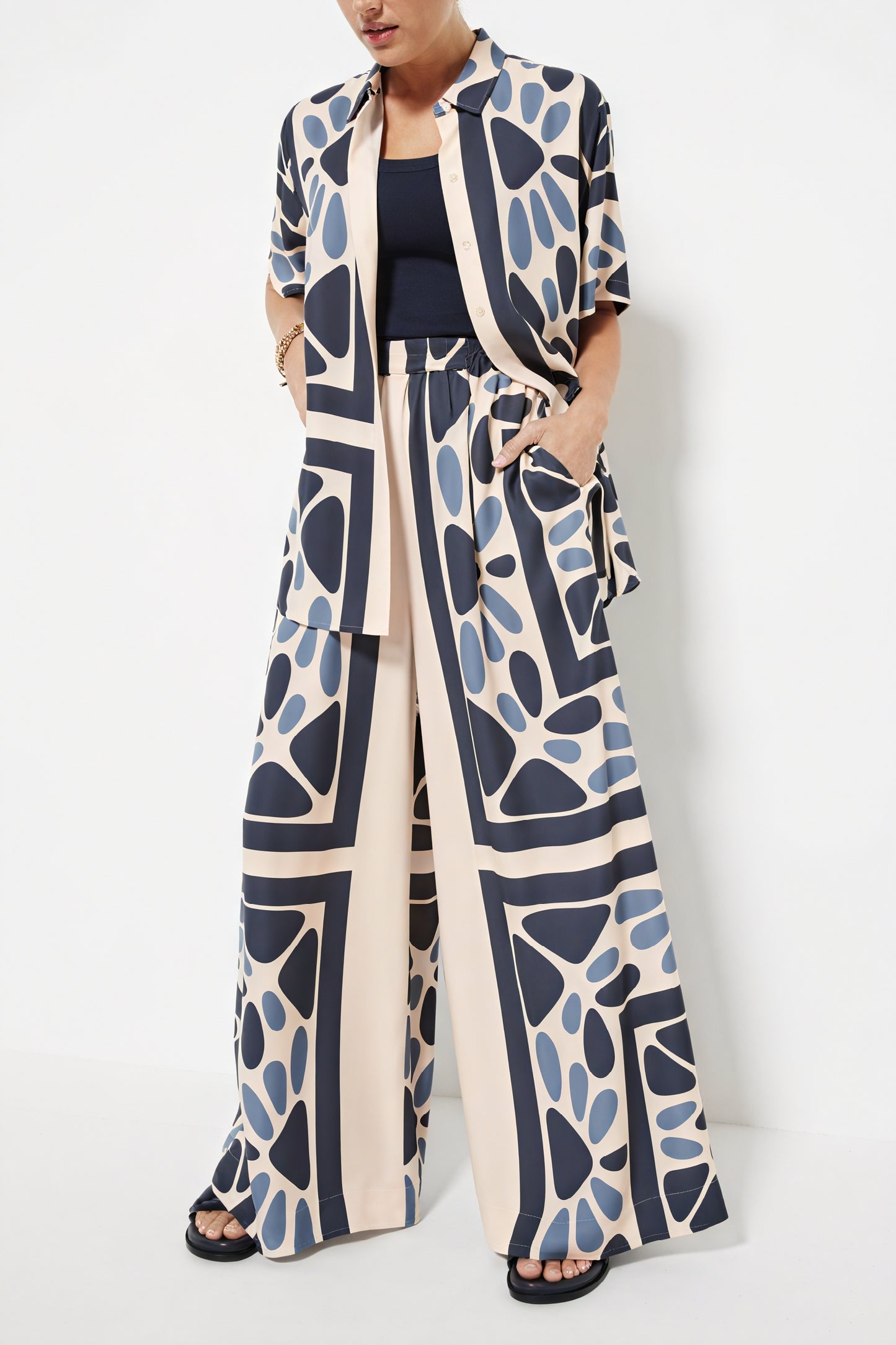 Abstract Pattern Button-Down Shirt