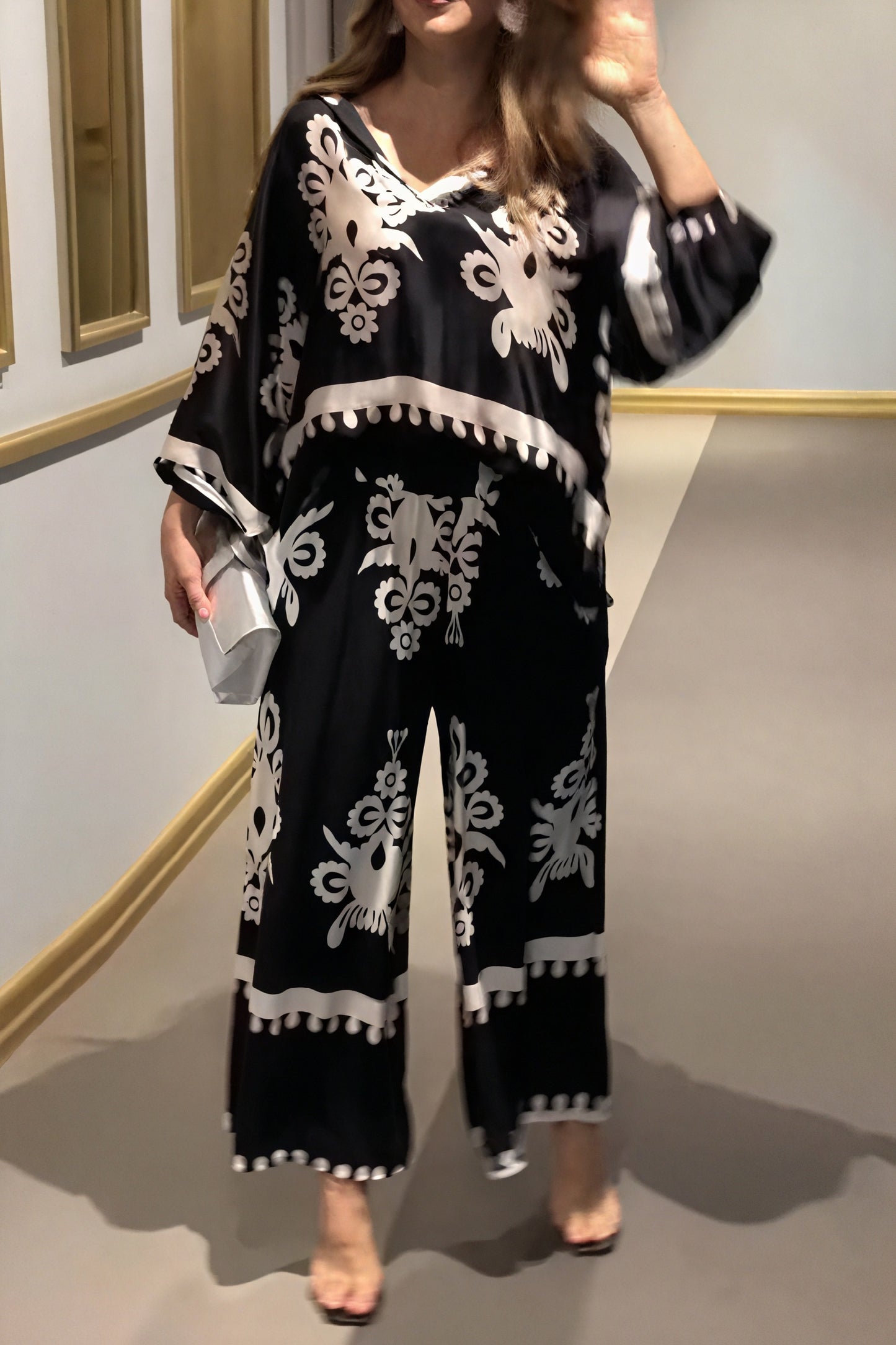 Floral Wide-Leg Lounge Set - Silky Soft
