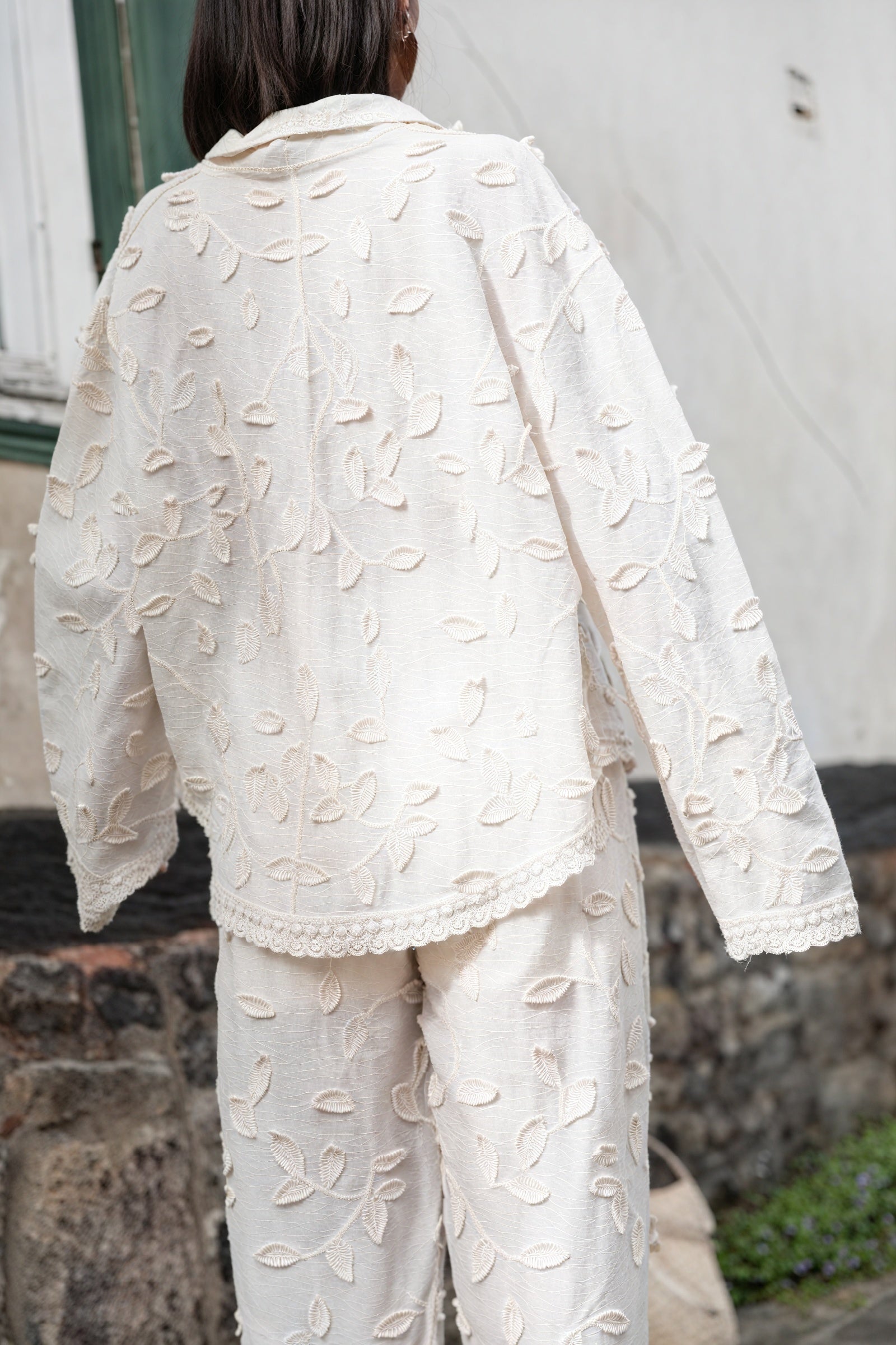 Embroidered Linen Two-Piece Set - Bohemian