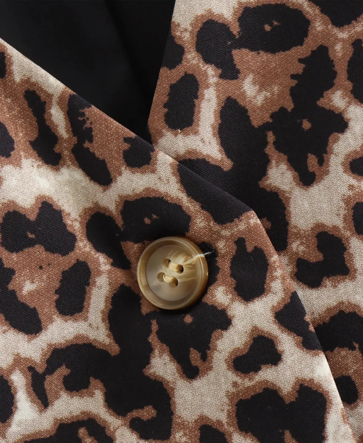Leopard Print Button-Front Statement Vest
