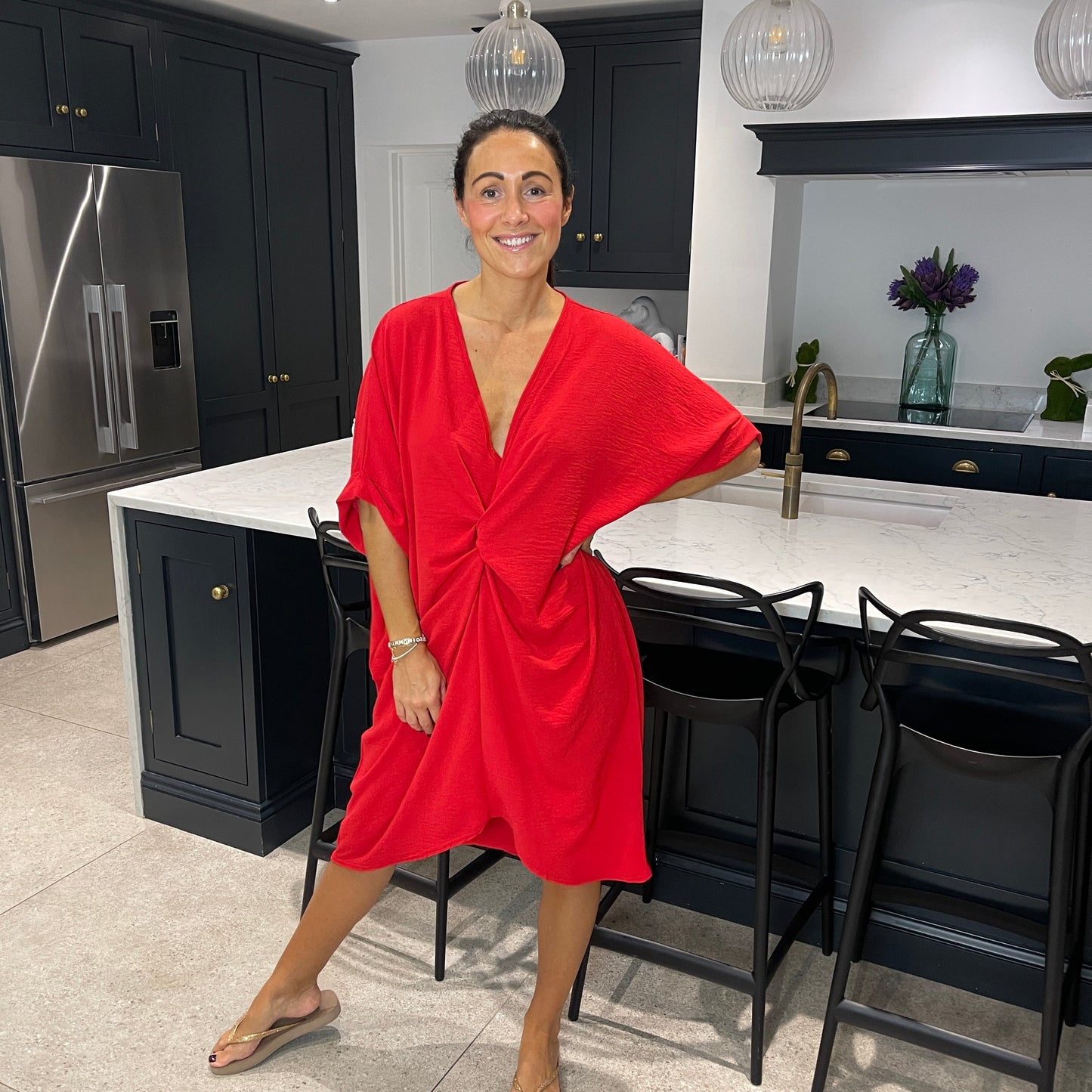 Tiffany Maxi Knot Dress - Blush Boutique Essex