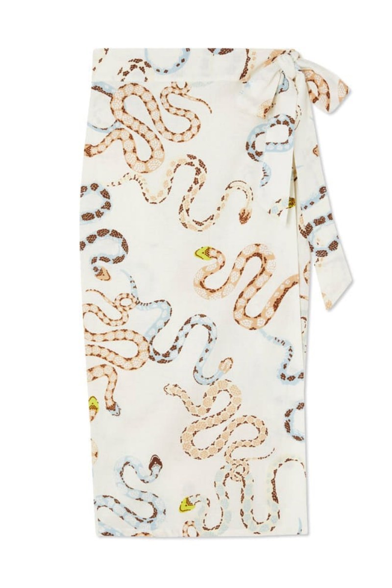 Snake Print Two-Piece Set with Clutch