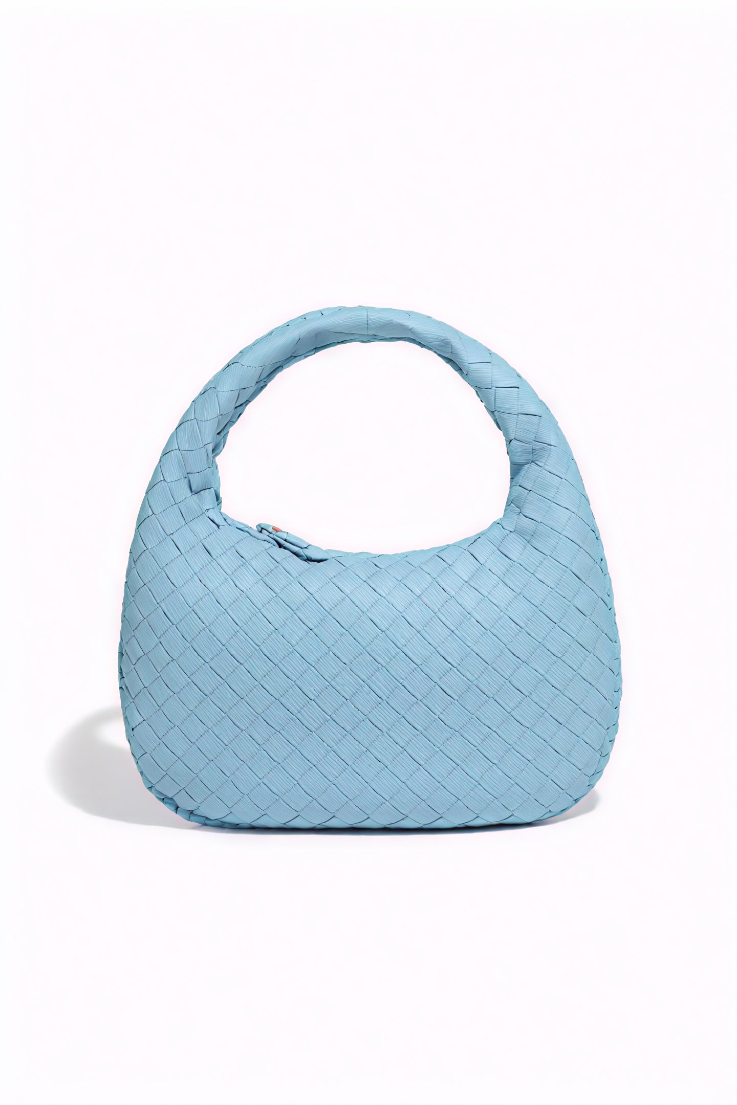 Woven Crescent Bag - Braided Handle Shoulder Bag