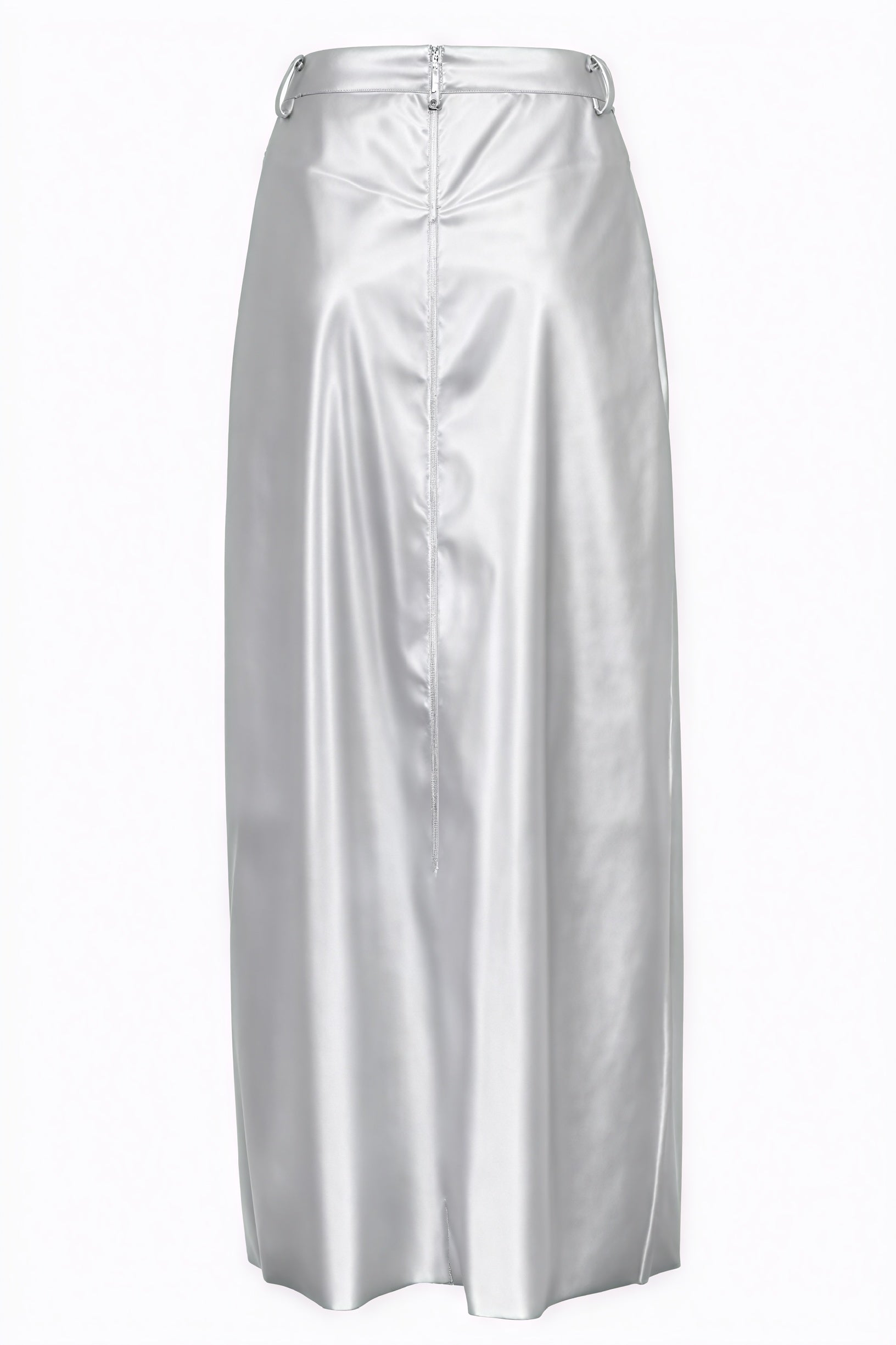 High-Waisted Maxi Skirt - Front Slit Faux Leather