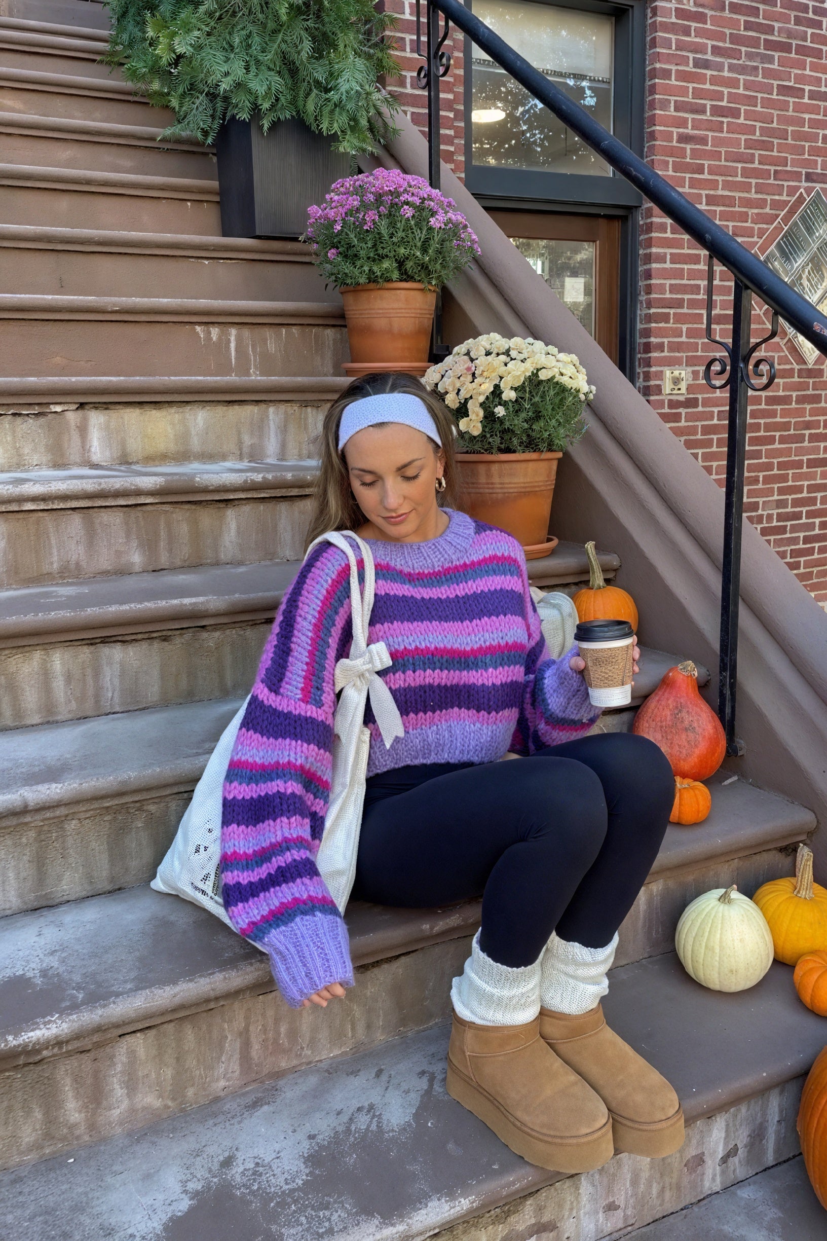 Striped Cropped Knit - Chunky Sweater