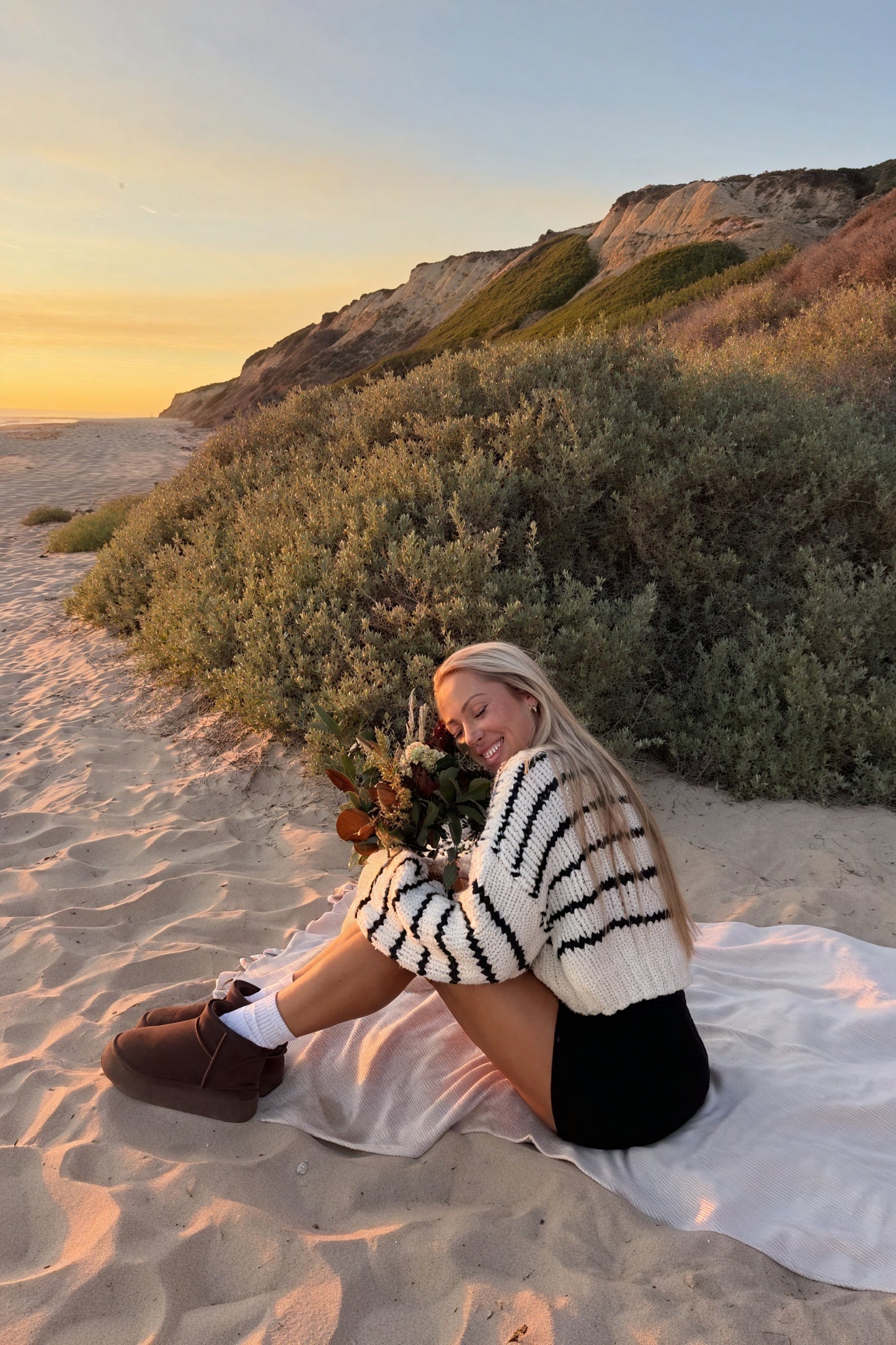 Striped Cropped Knit - Chunky Sweater