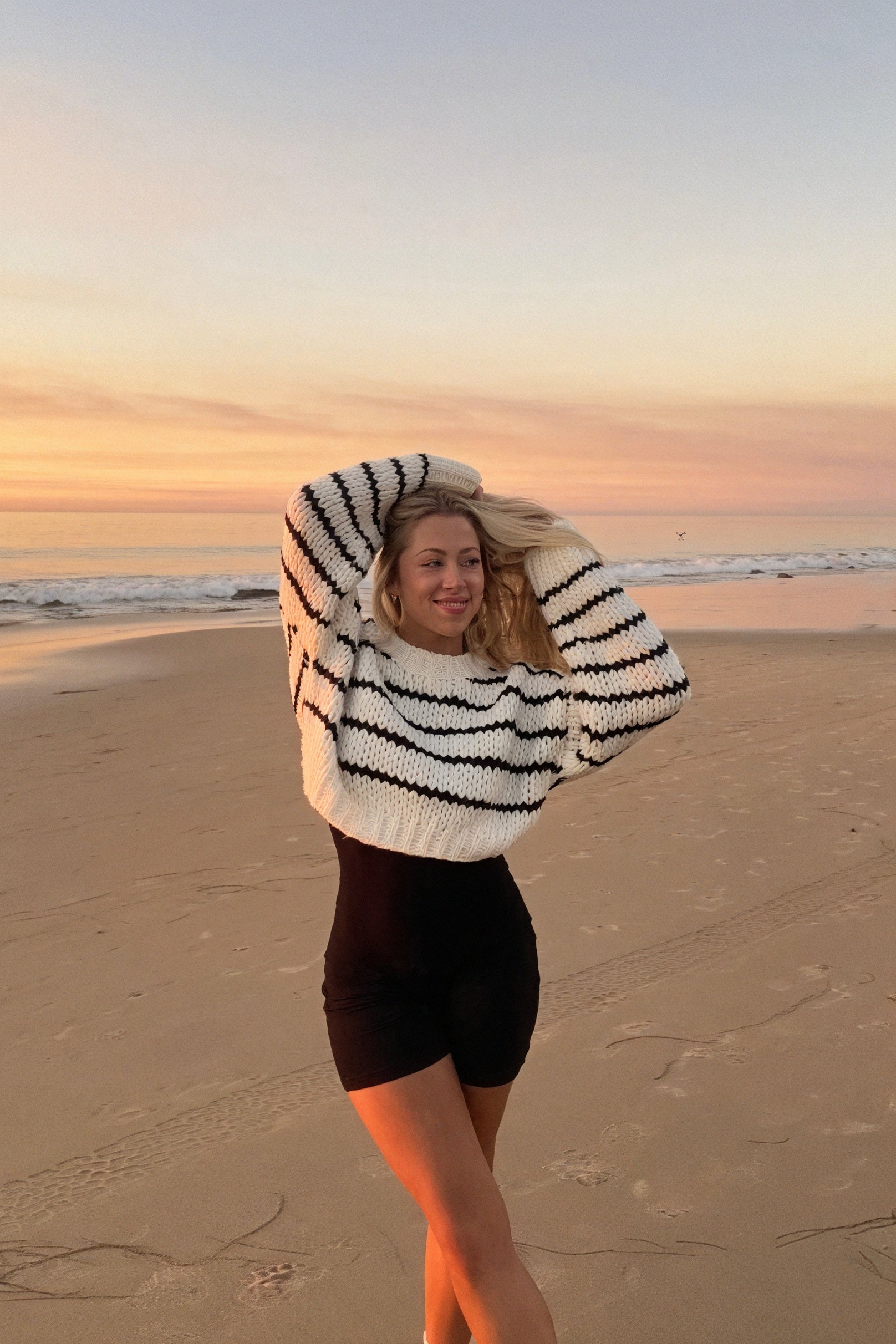 Striped Cropped Knit - Chunky Sweater