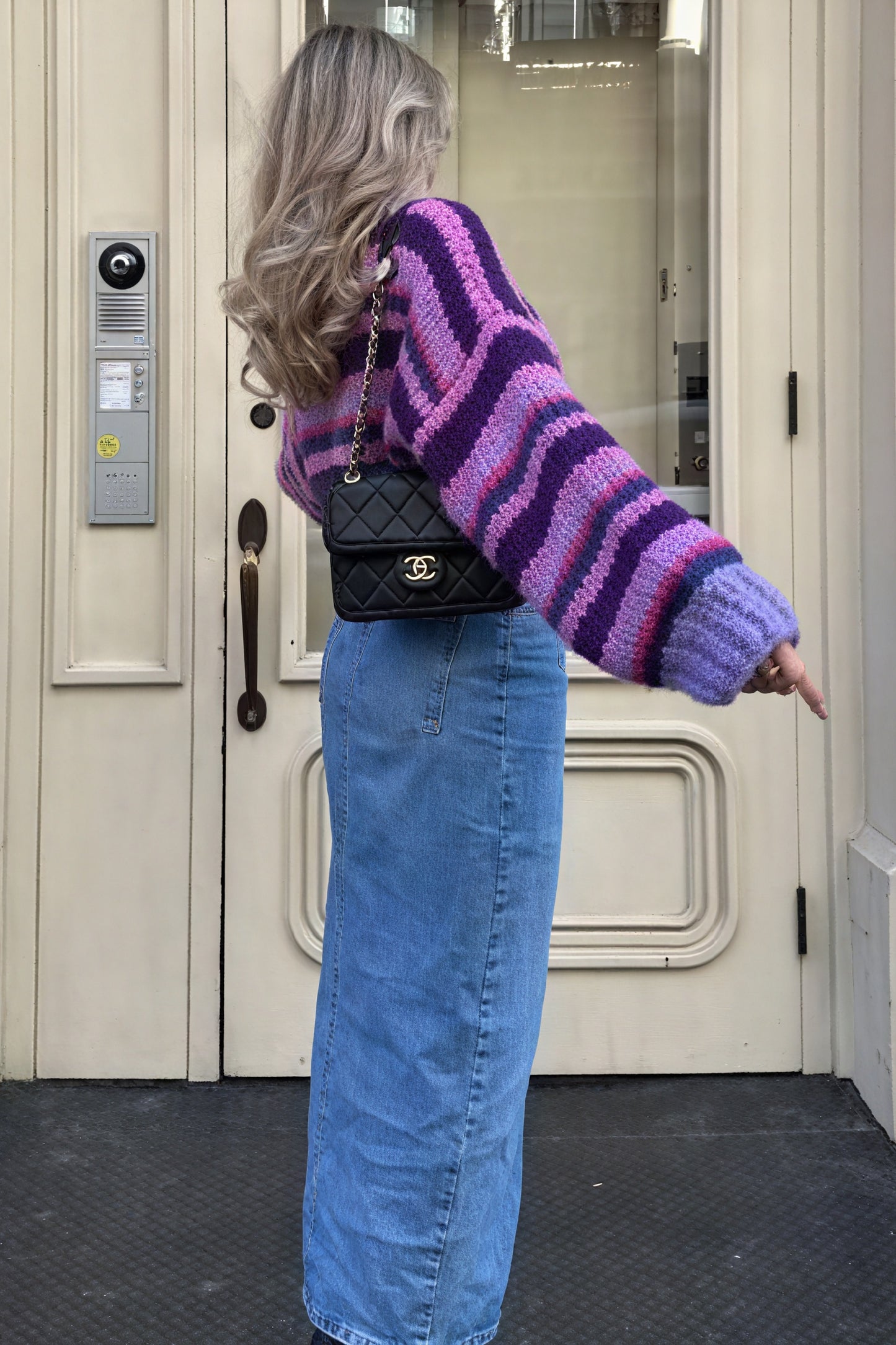 Striped Cropped Knit - Chunky Sweater