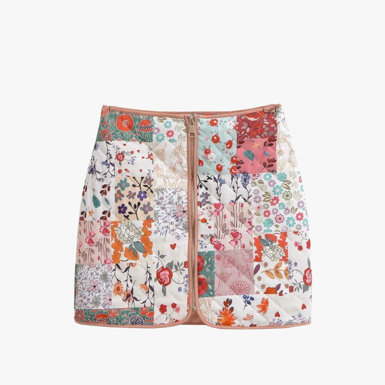 Bohemian Patchwork Quilted Jacket - Floral Design