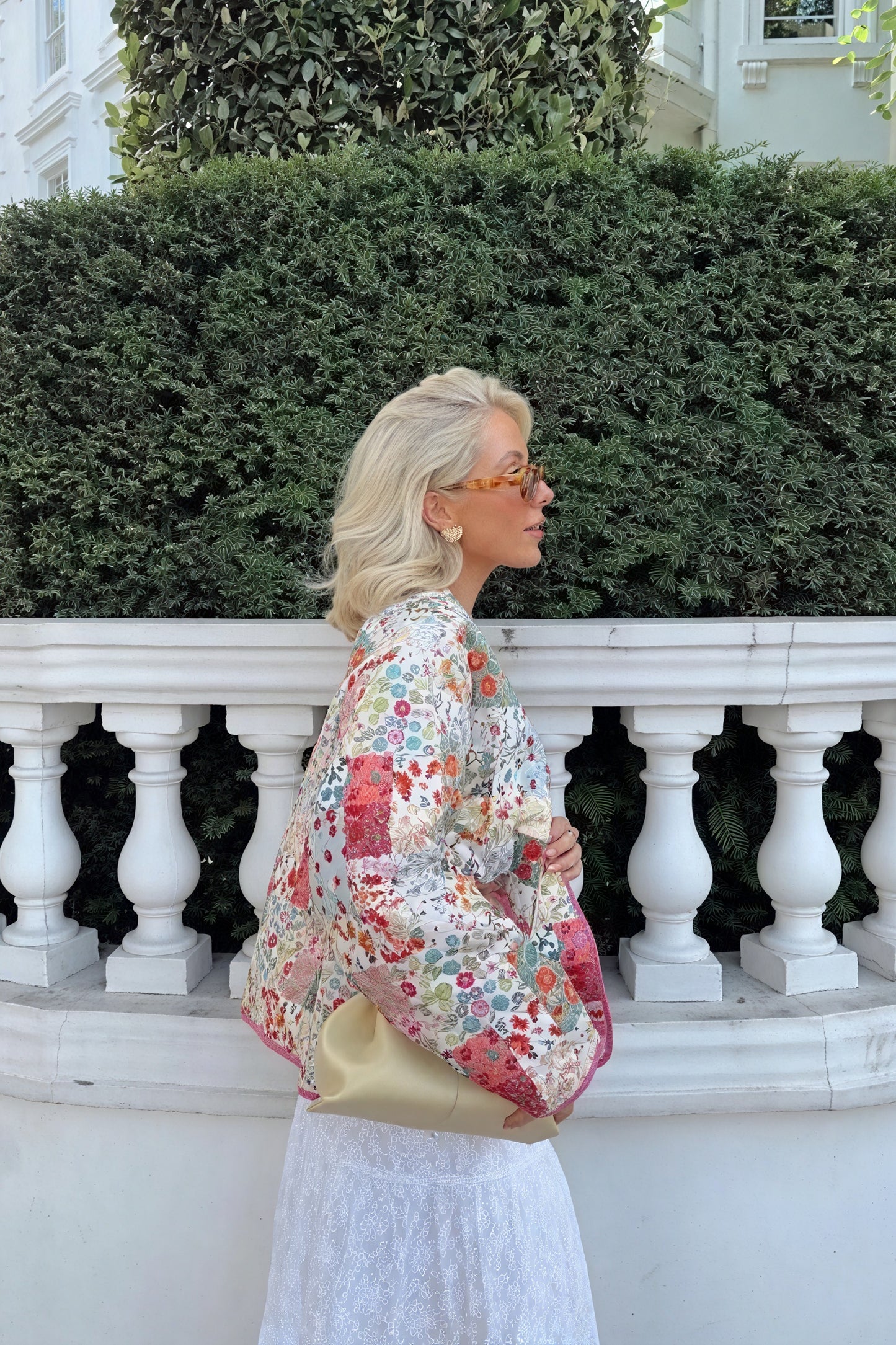 Bohemian Patchwork Quilted Jacket - Floral Design