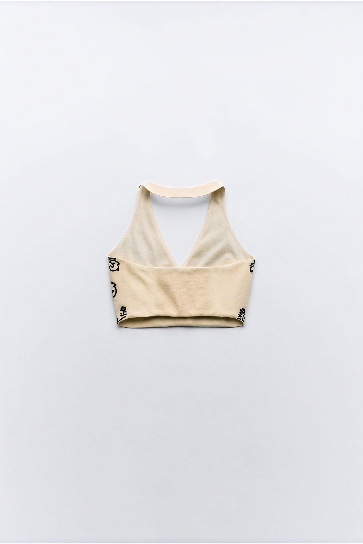 Floral Embroidered Halter Top and Skirt Set