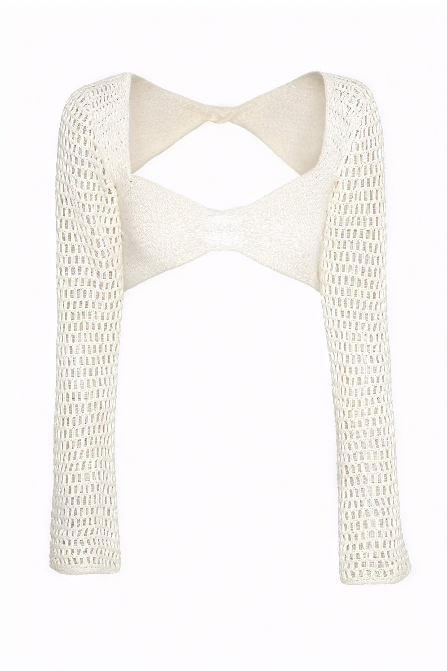 Crochet Knit Set - Keyhole Detail, Asymmetrical Skirt