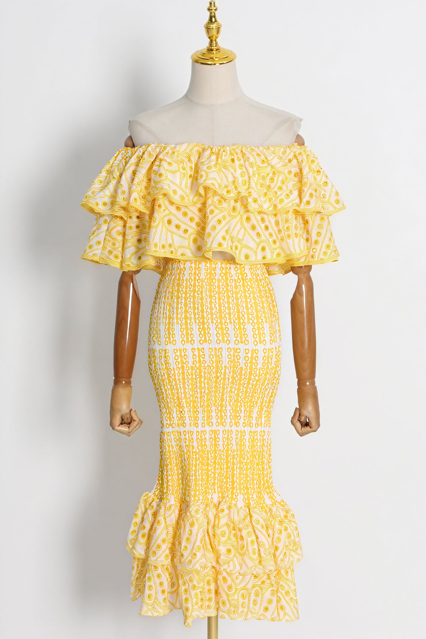 Ruffled Two-Piece Set - Embroidered Details