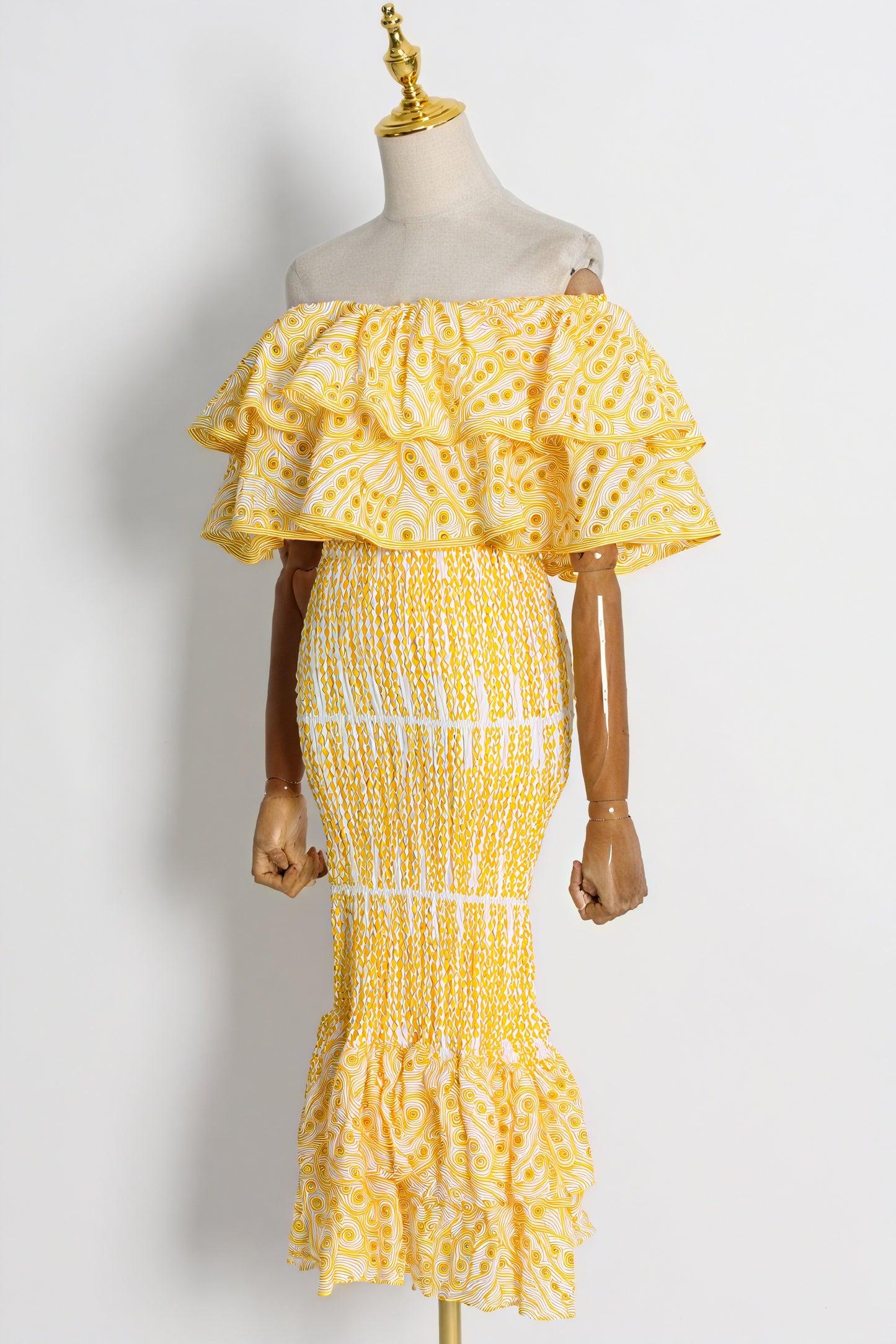 Ruffled Two-Piece Set - Embroidered Details