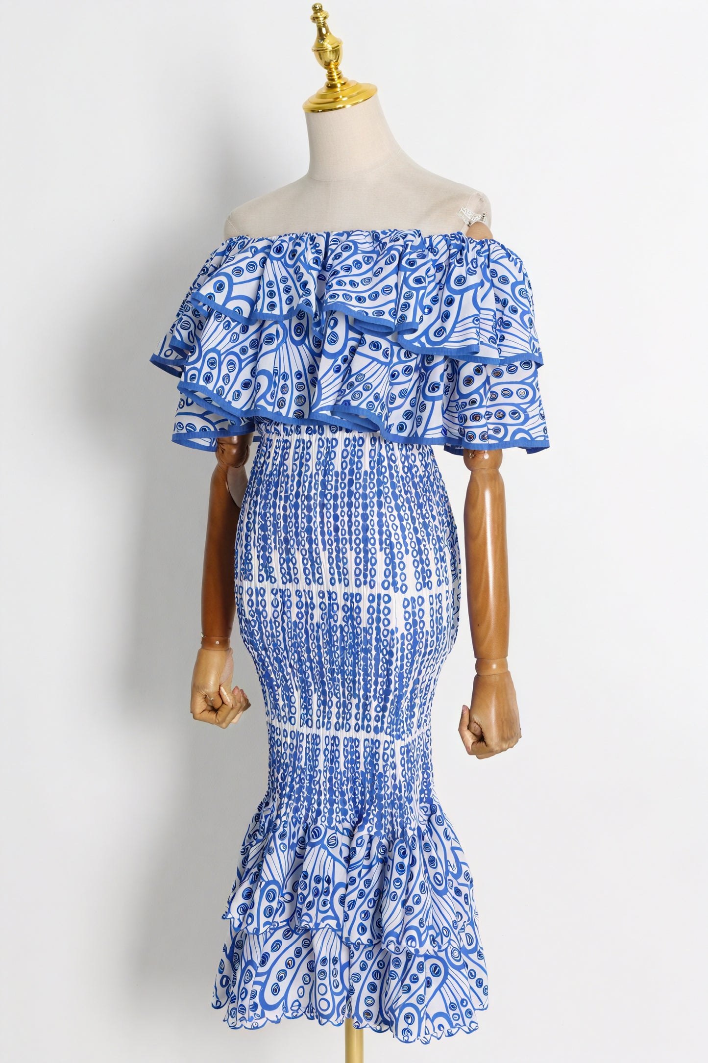 Ruffled Two-Piece Set - Embroidered Details