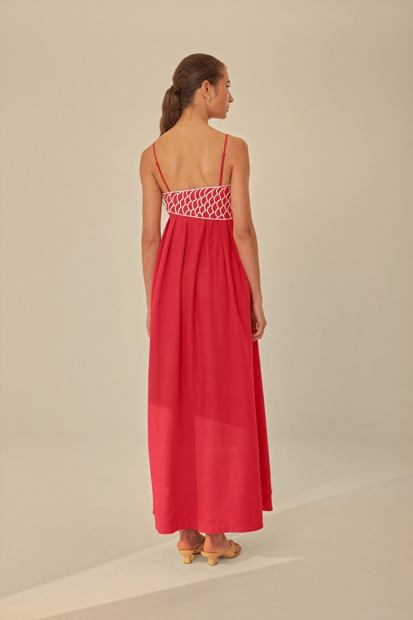 Fish Applique Floor-Length Maxi Dress