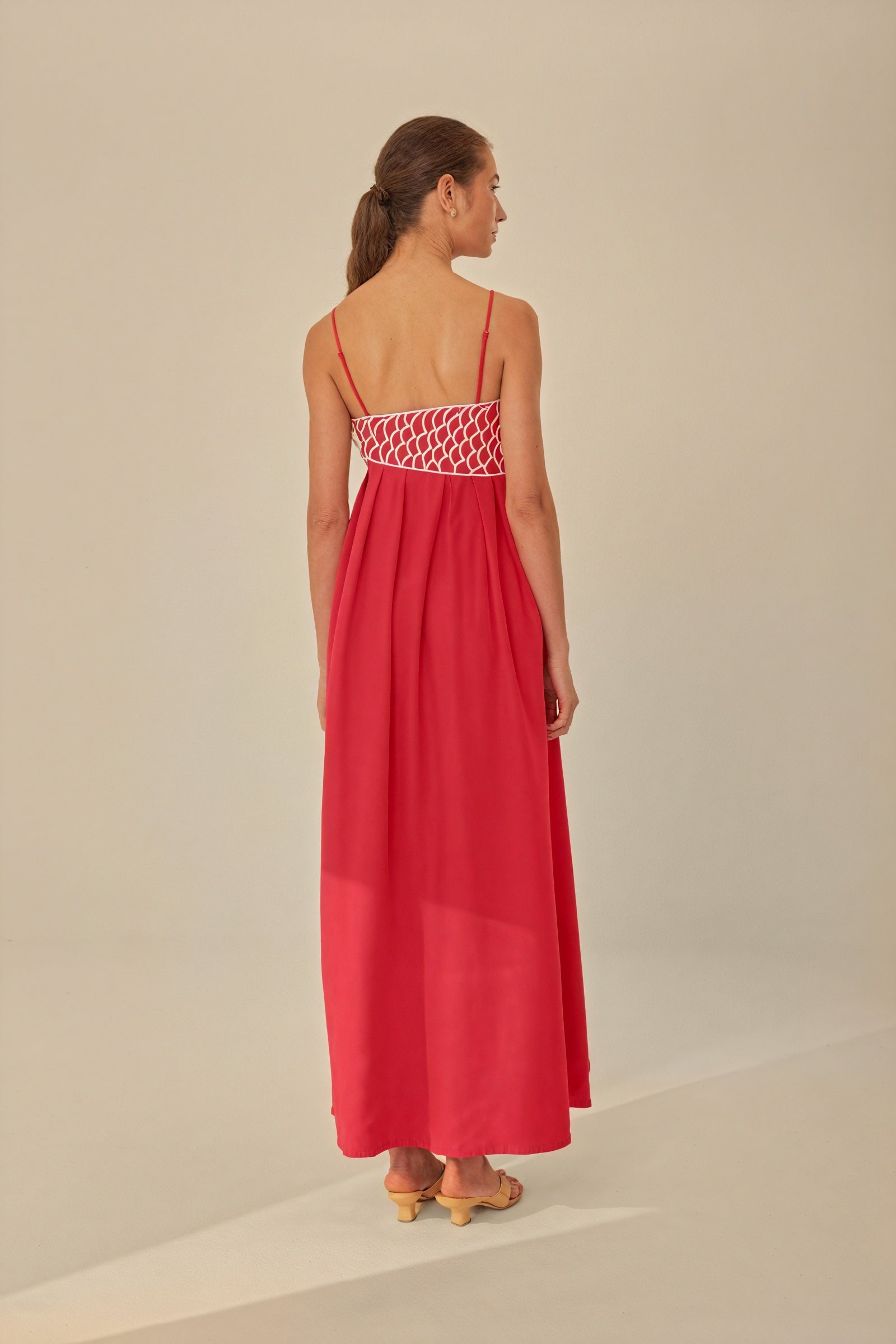 Fish Applique Floor-Length Maxi Dress