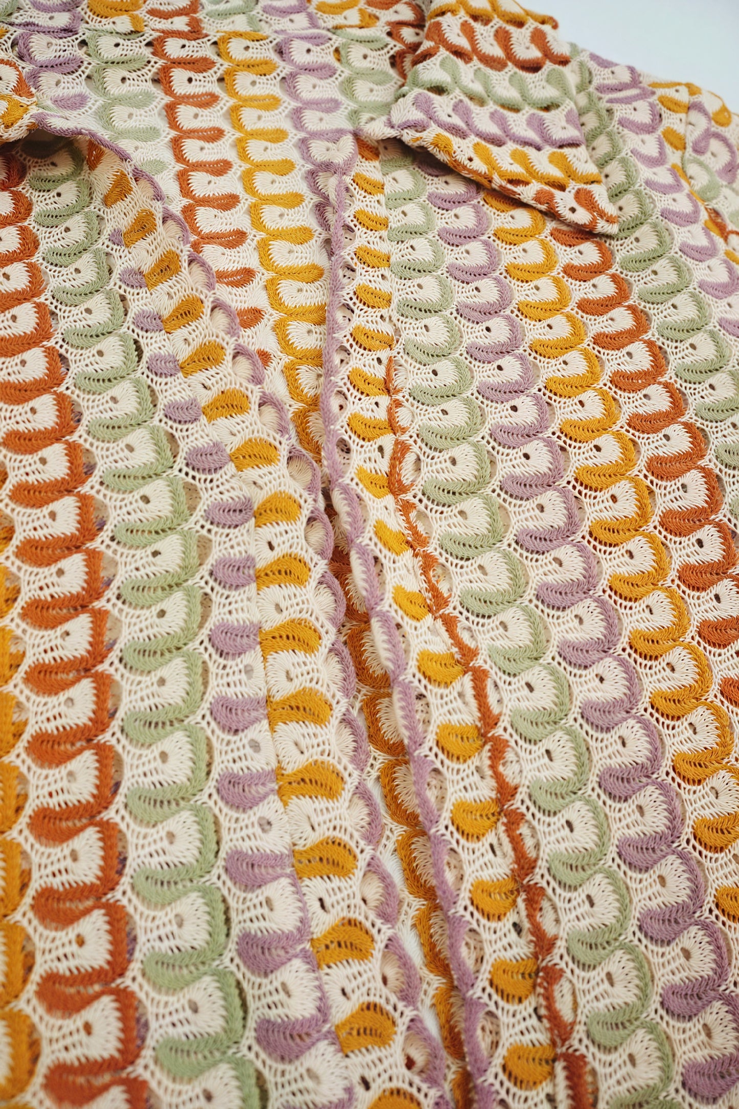 Geometric Maxi Dress - Long Sleeve V-Neck