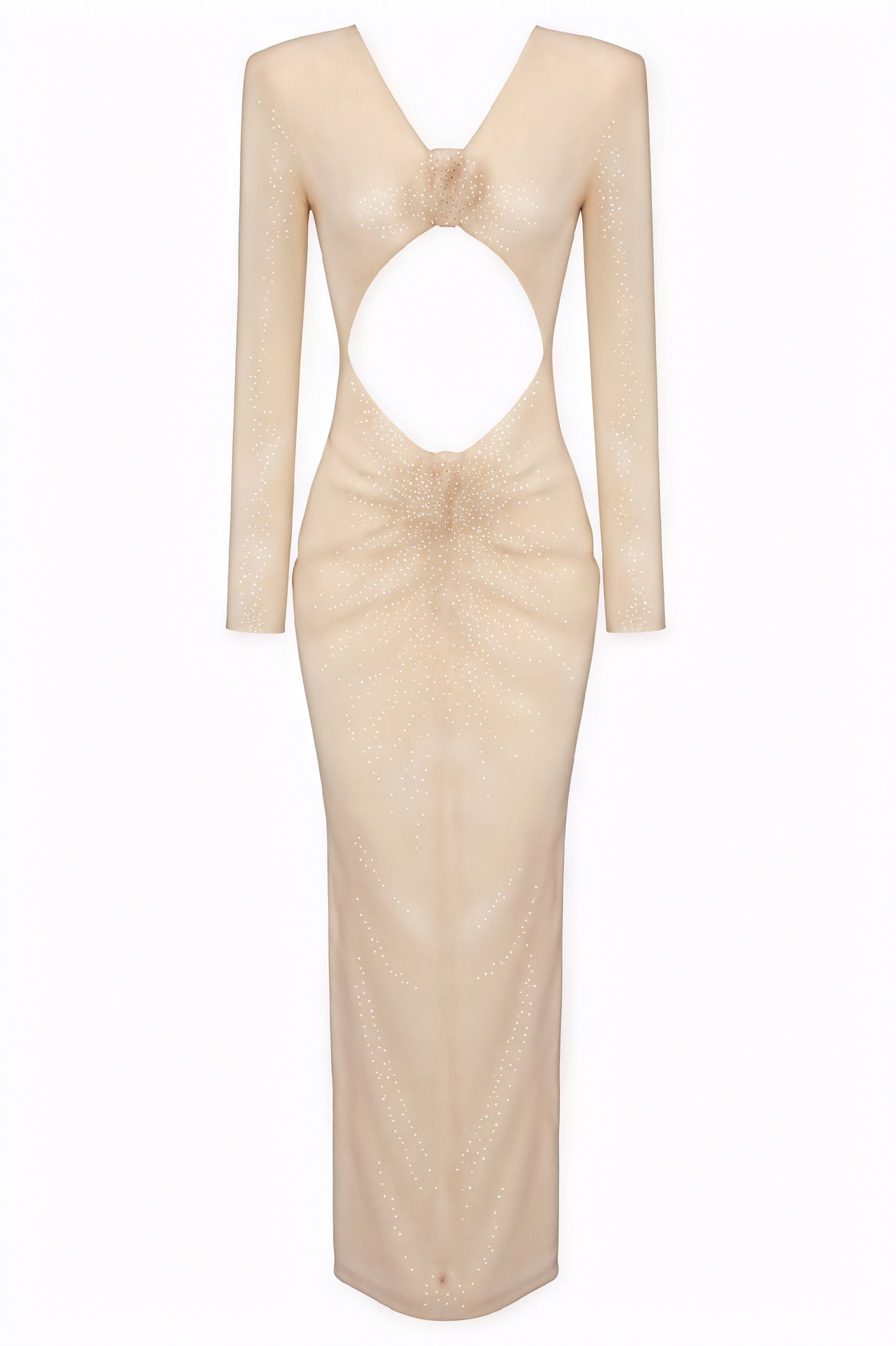 Sequin Gown - V-Neck, Cutout Evening Dress