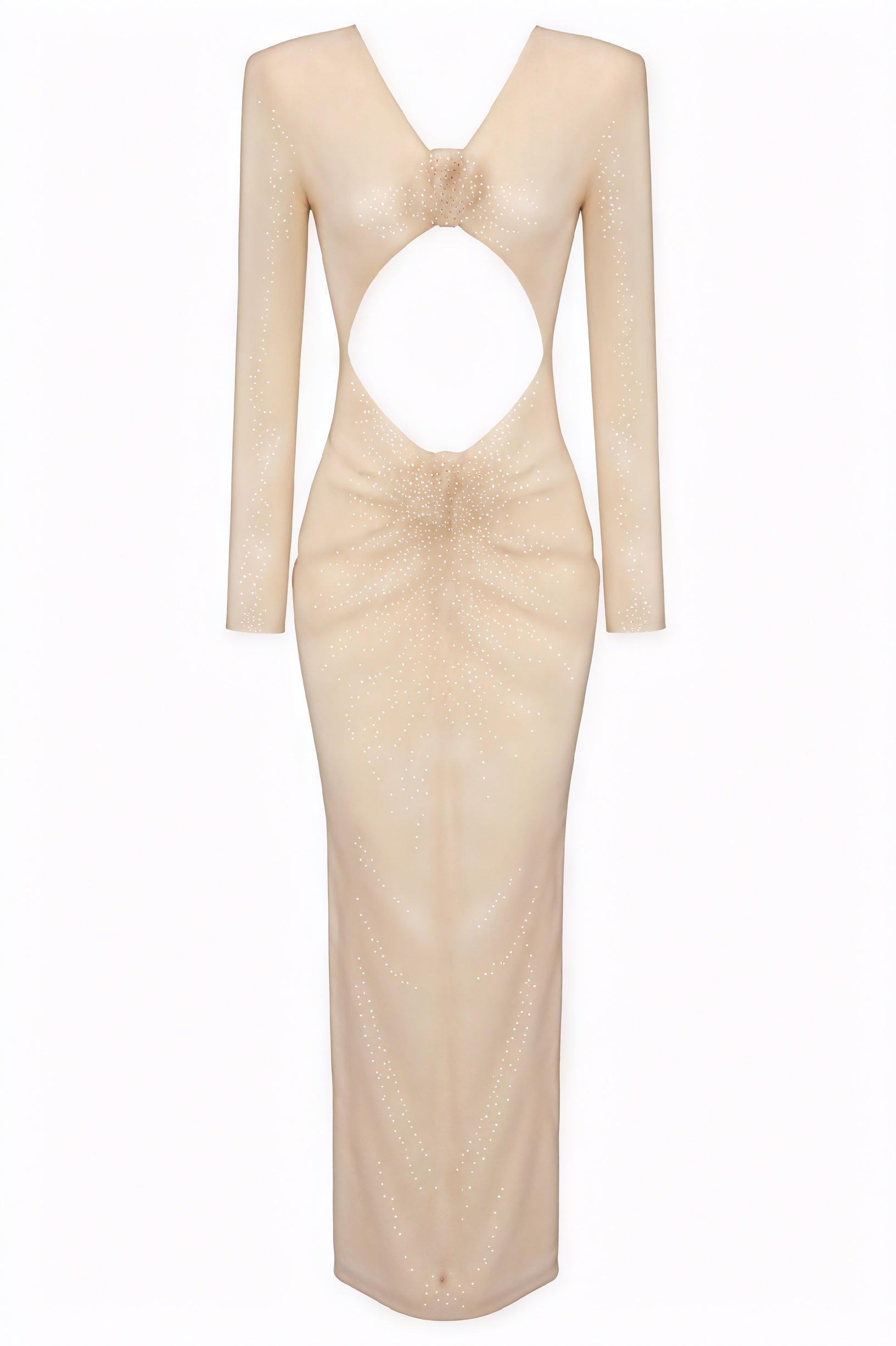 Sequin Gown - V-Neck, Cutout Evening Dress