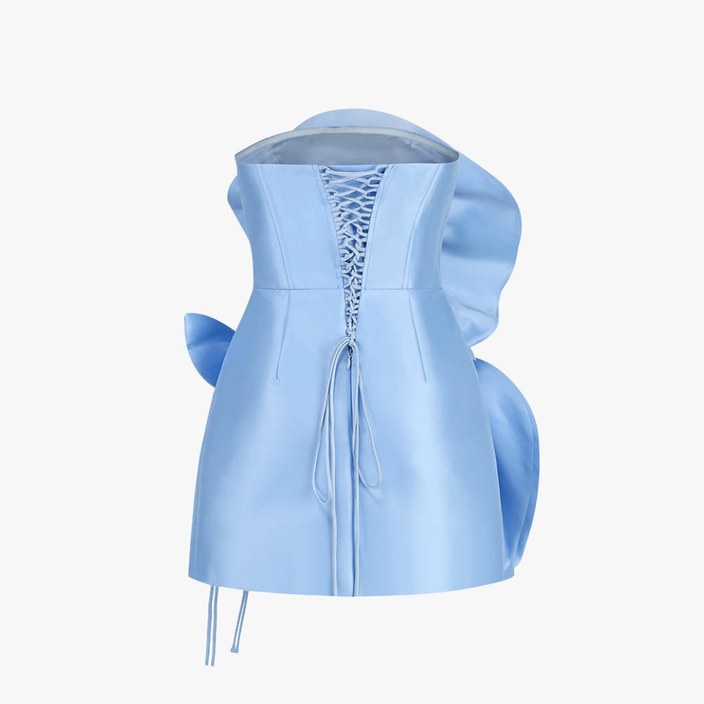 Sculptural Mini Dress - Petal Embellishments