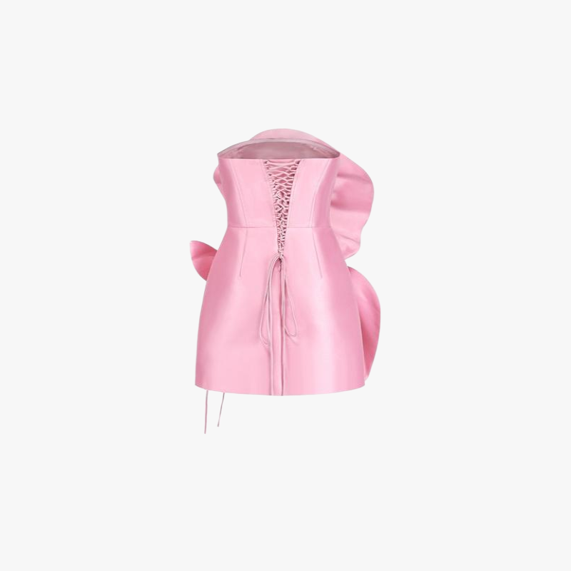 Sculptural Mini Dress - Petal Embellishments