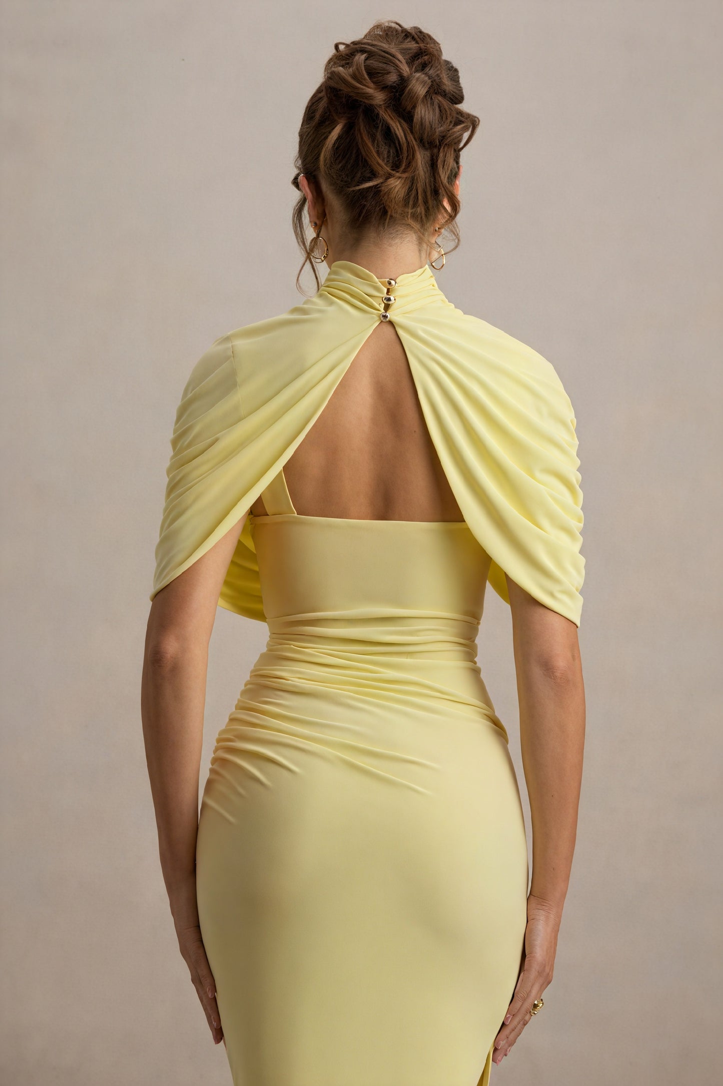 Draped Asymmetrical Midi - Cocktail Dress