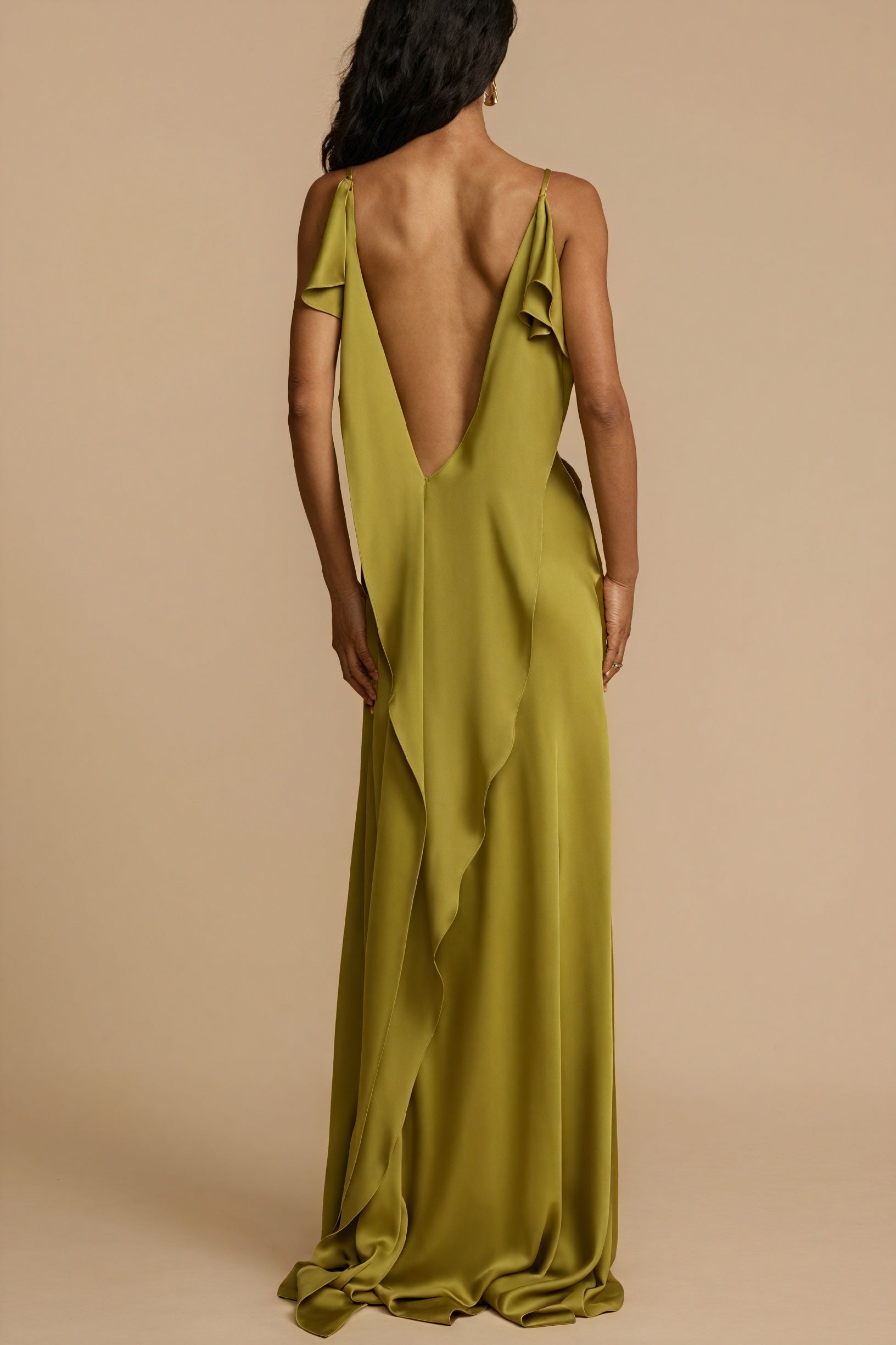 Silky Drape Gown with Statement Slit