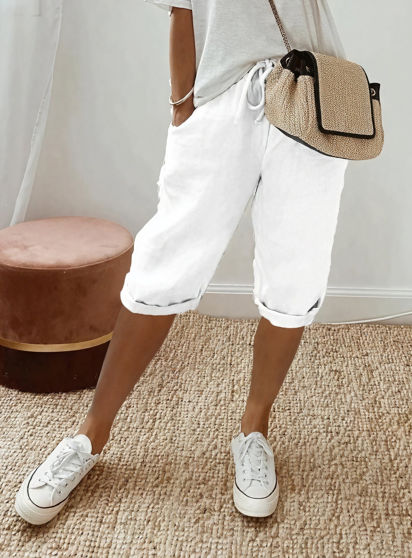 Relaxed Fit Chinos - Drawstring Waist & Pockets