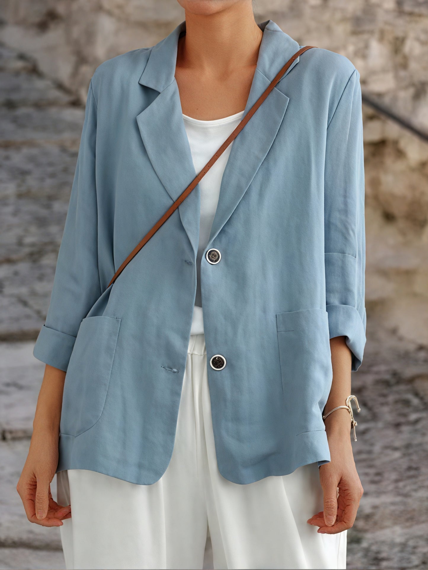 Classic Blazer - Notched Lapel, Oversized Fit