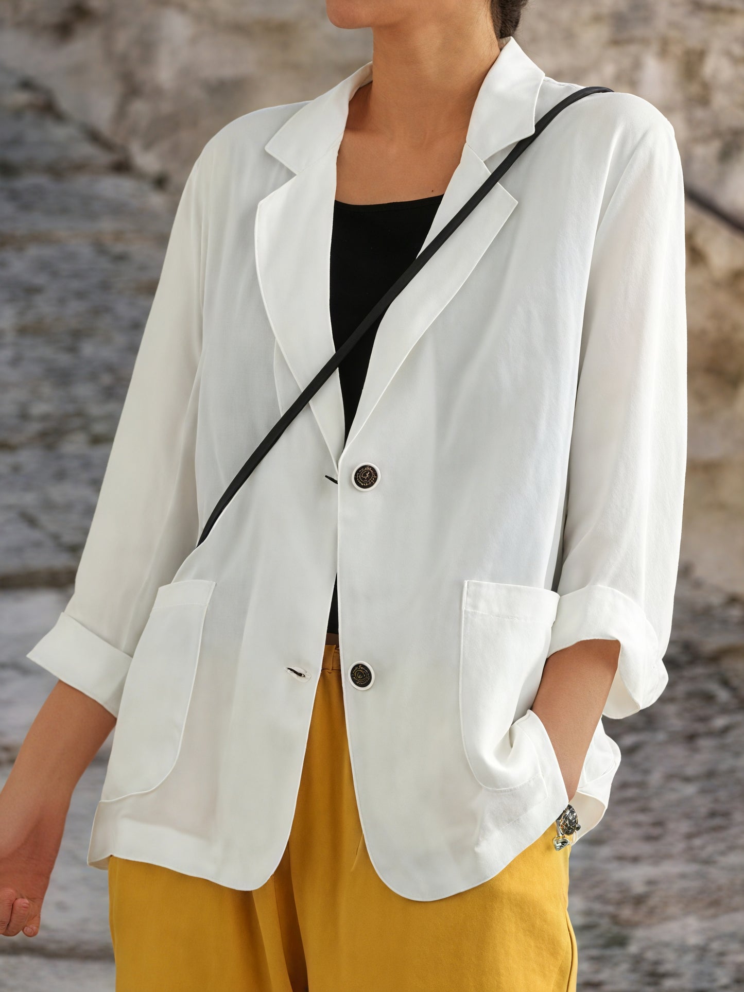 Classic Blazer - Notched Lapel, Oversized Fit