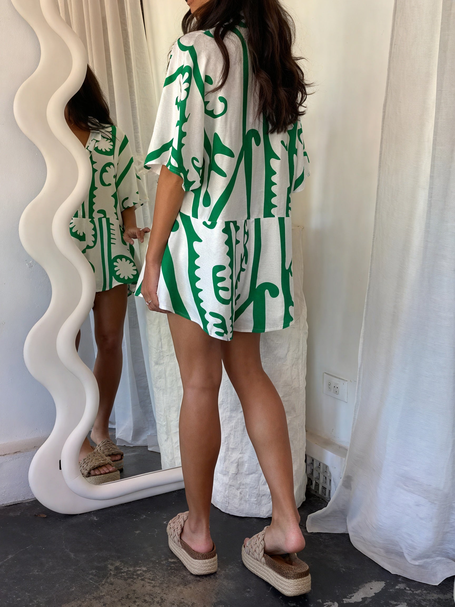 Women's Printed Button-Down Mini Dress – Short Sleeve, Casual Summer Style-81581-d1d4222a-b415-4b9e-973f-0260d80d54d6