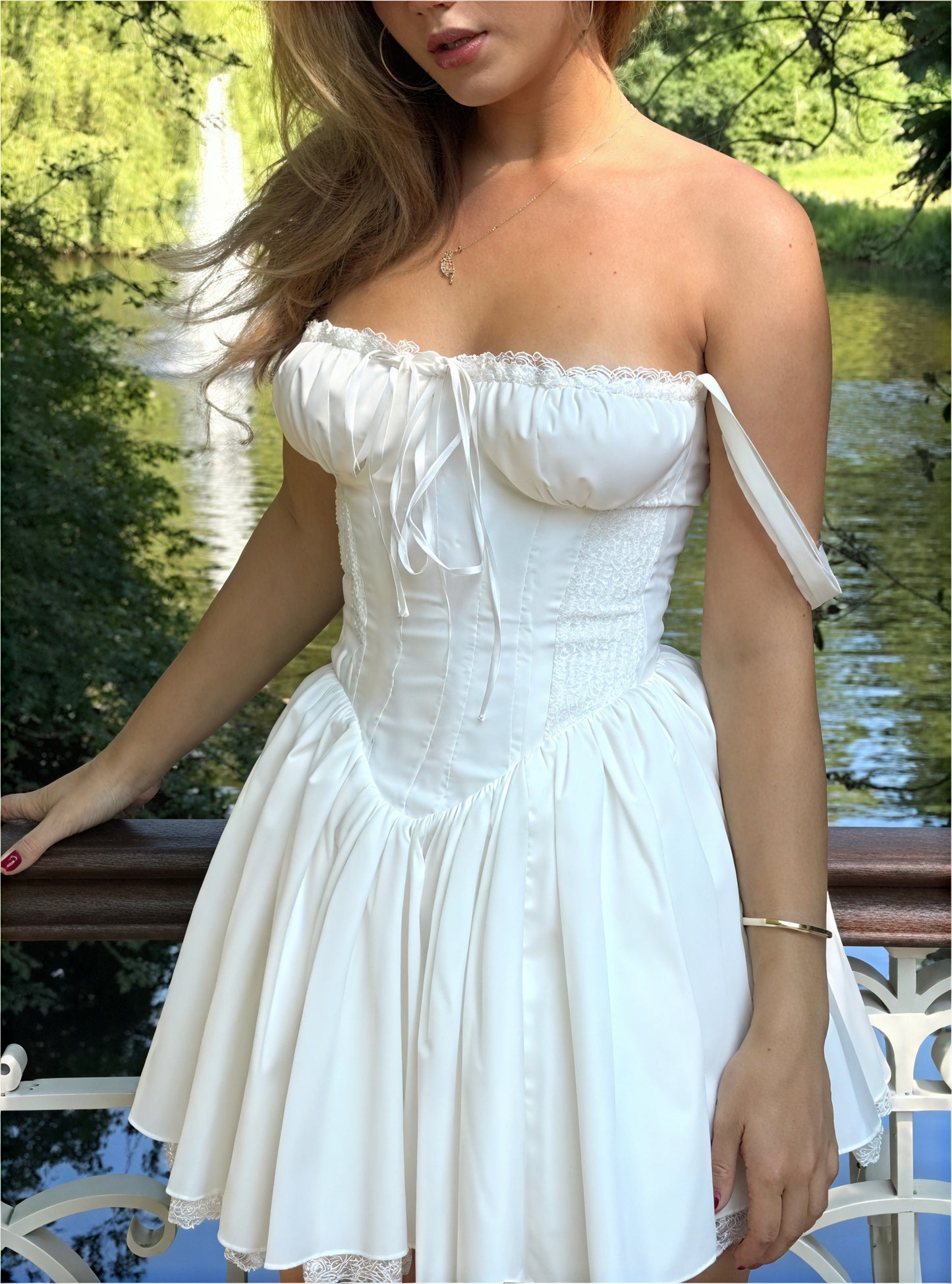 Charming Silhouette Dress with Flared Skirt