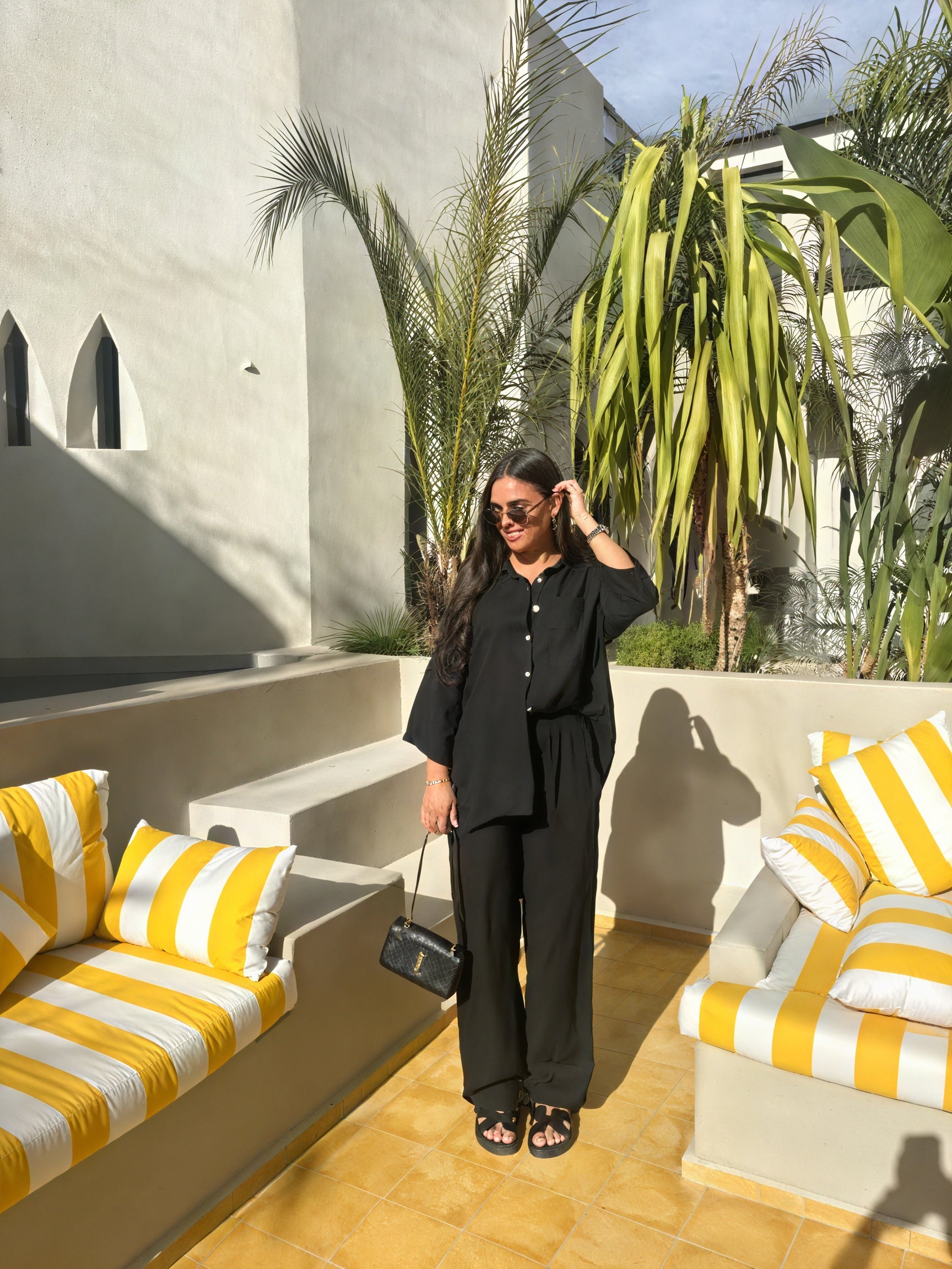 Women's Linen Two-Piece Outfit – Relaxed Button-Down Shirt & Pants Set, Basicfold-82126-161ad74e-759c-4728-88a1-df37da69f5f7