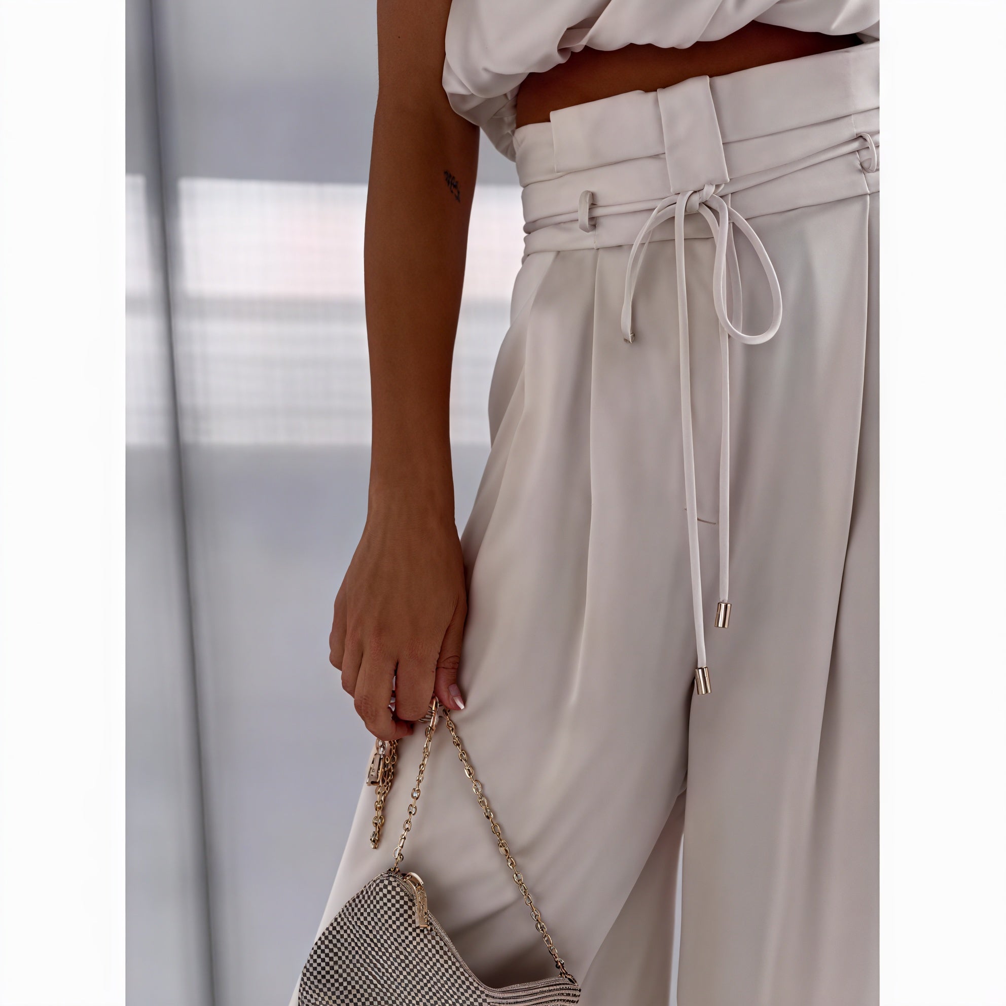 Halter Top & Wide-Leg Trouser Set