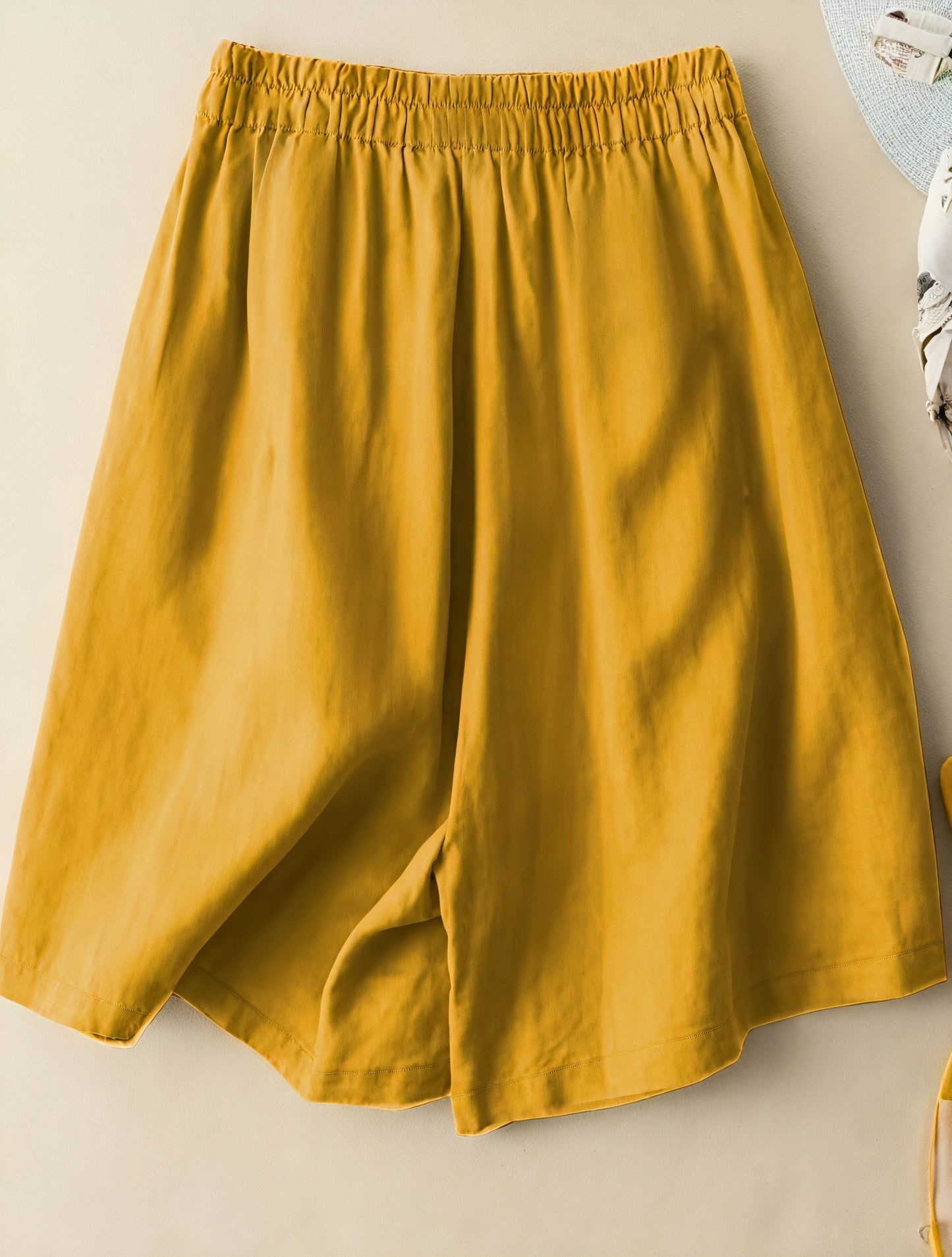 Relaxed Fit High-Waisted Wide Leg Shorts