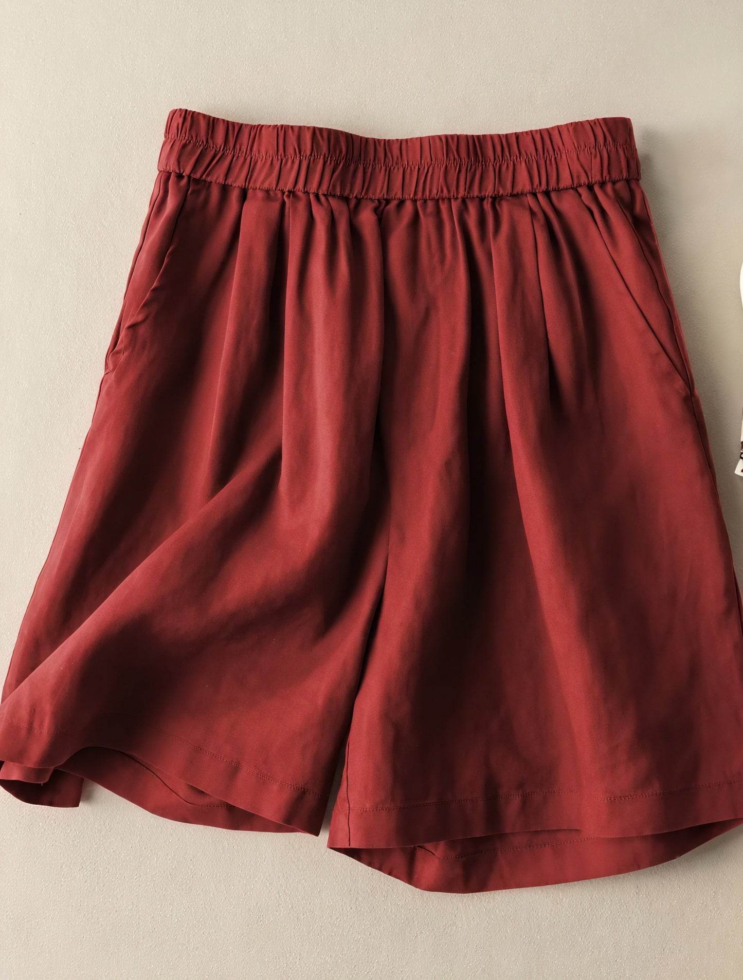 Relaxed Fit High-Waisted Wide Leg Shorts