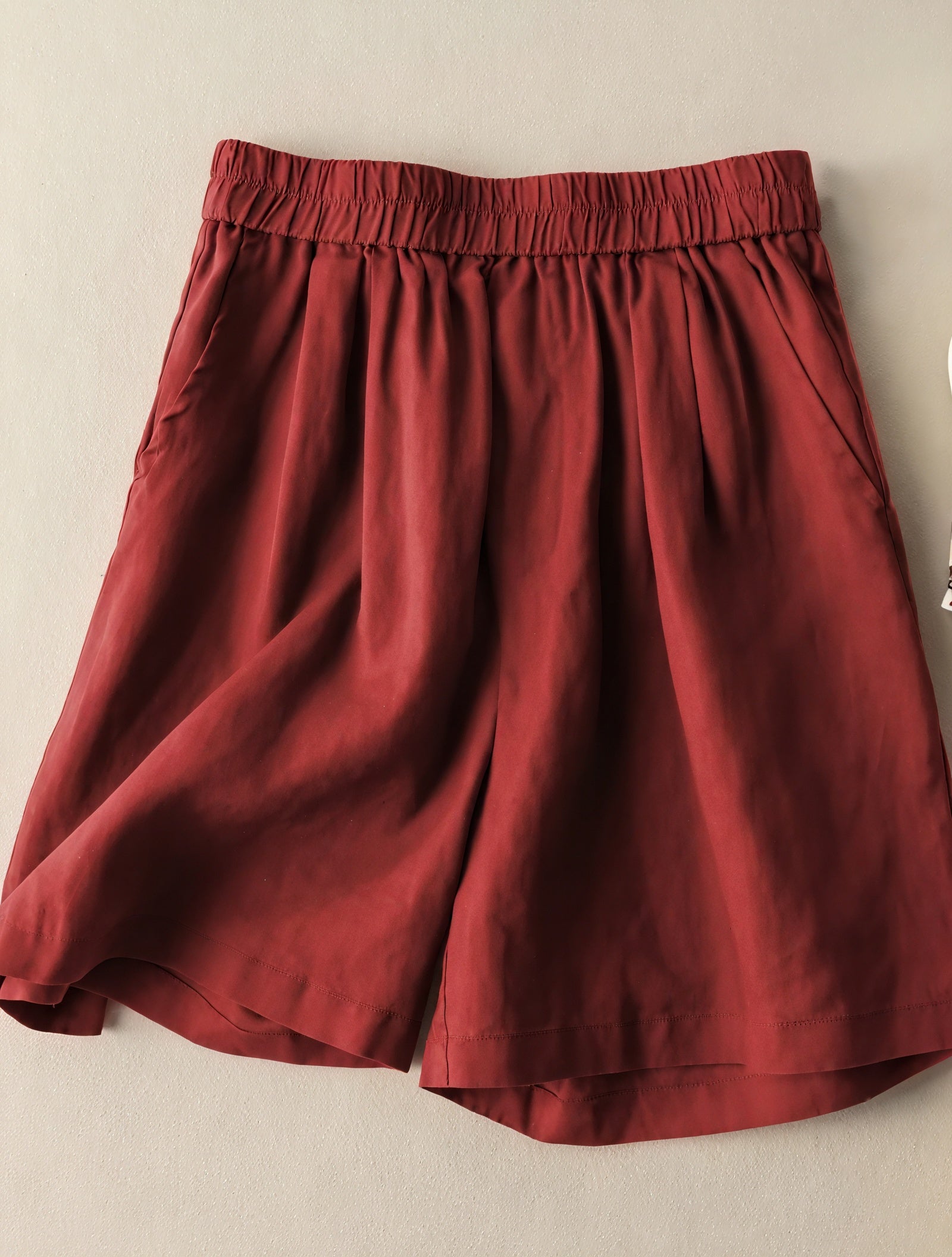 Relaxed Fit High-Waisted Wide Leg Shorts