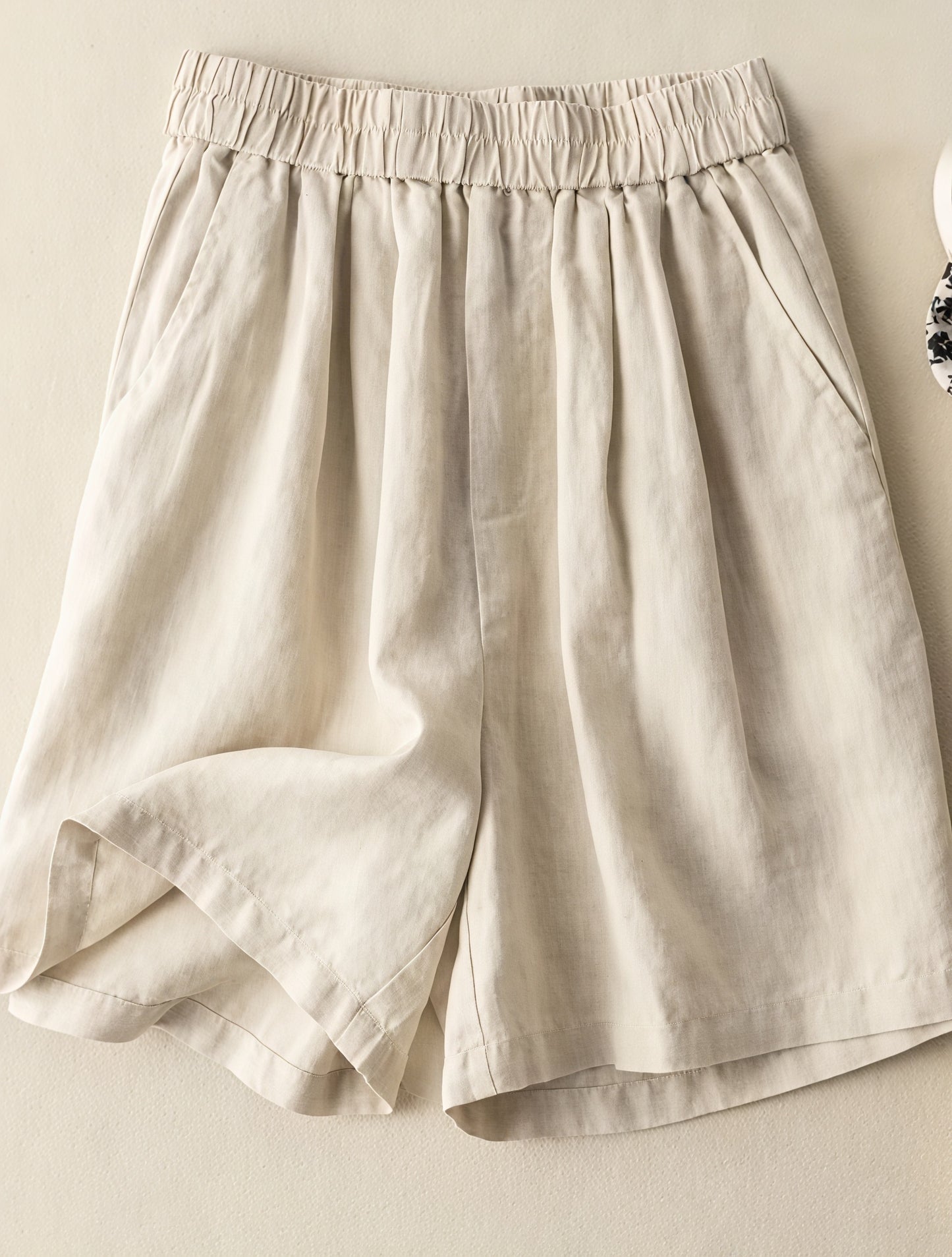 Relaxed Fit High-Waisted Wide Leg Shorts
