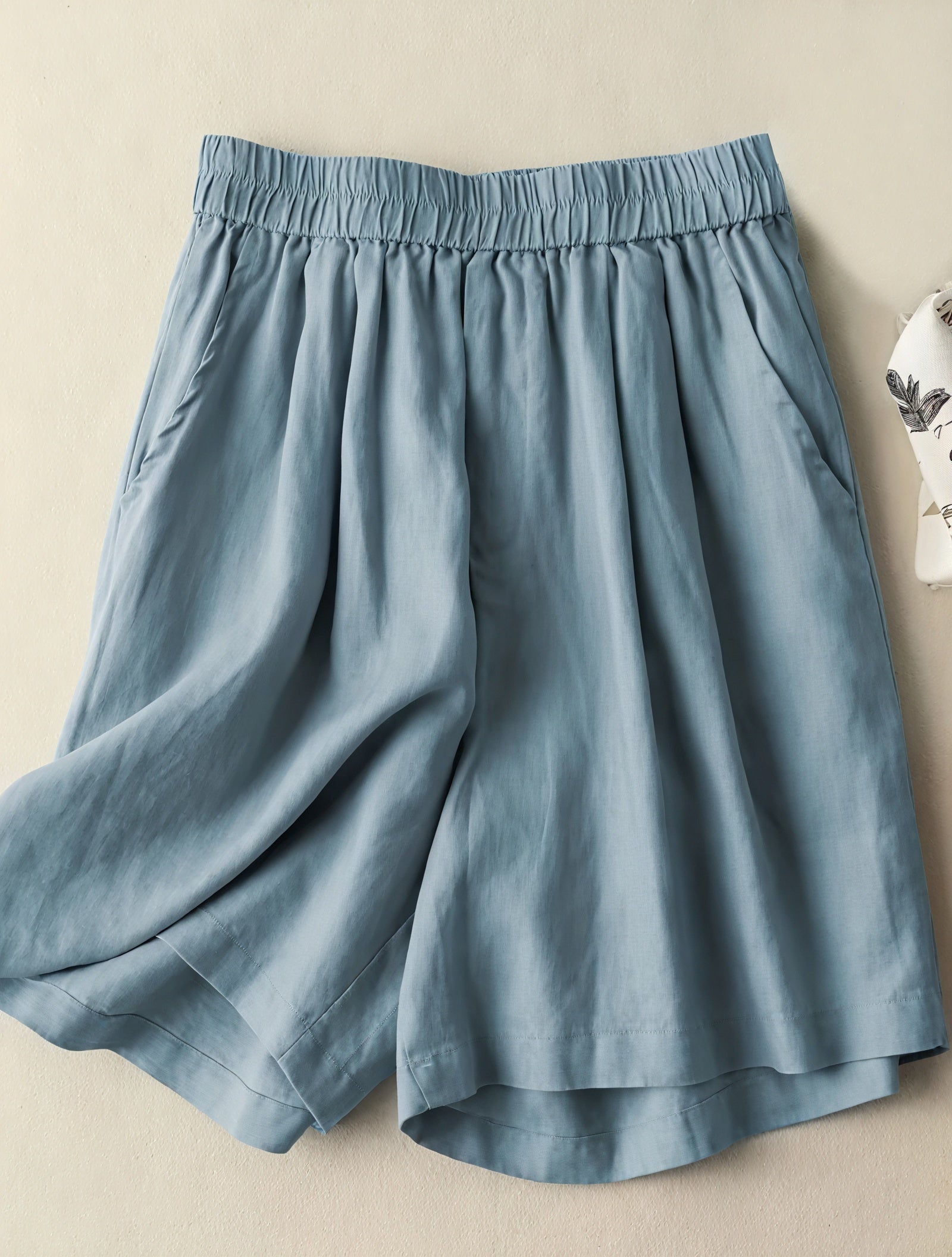 Relaxed Fit High-Waisted Wide Leg Shorts