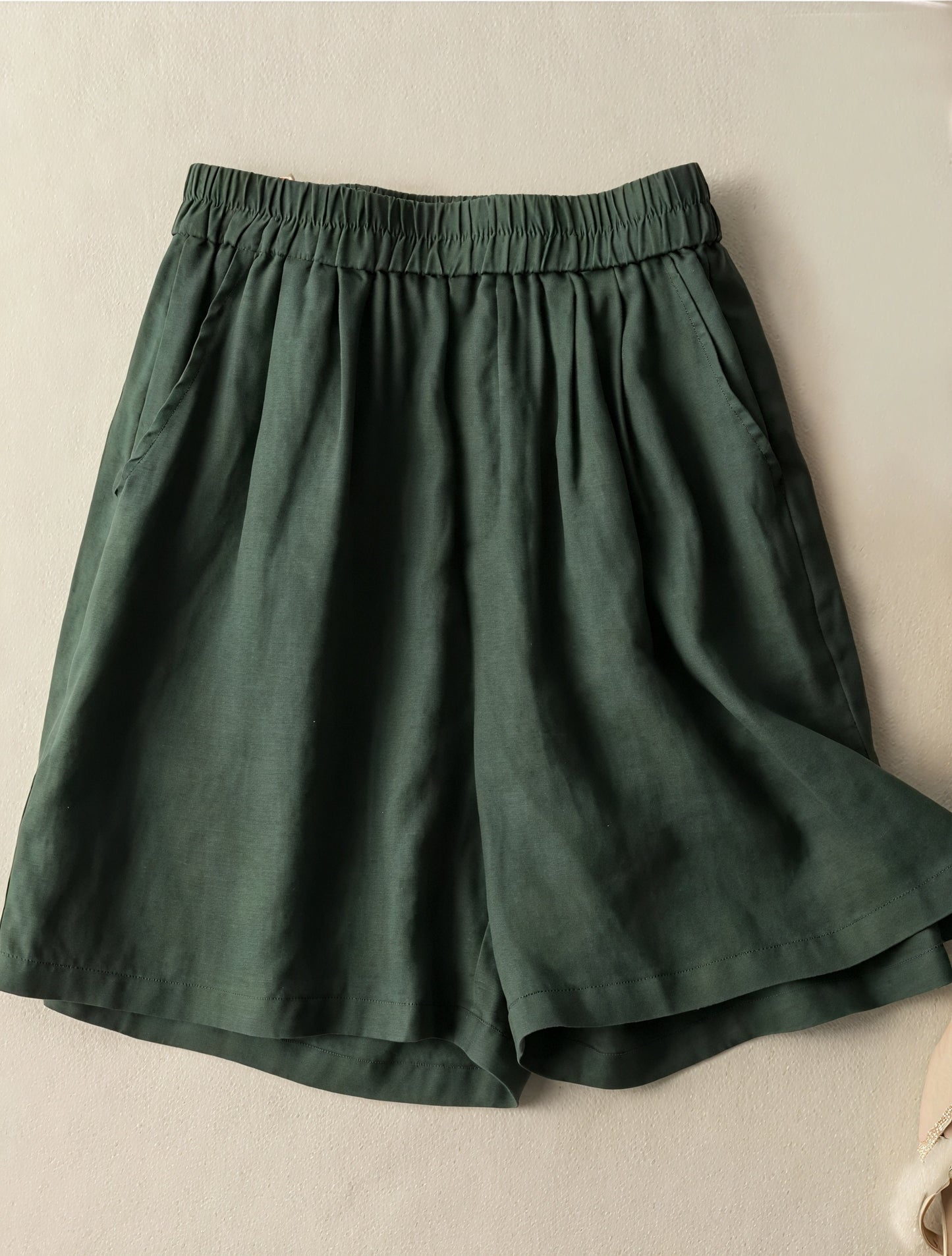 Relaxed Fit High-Waisted Wide Leg Shorts