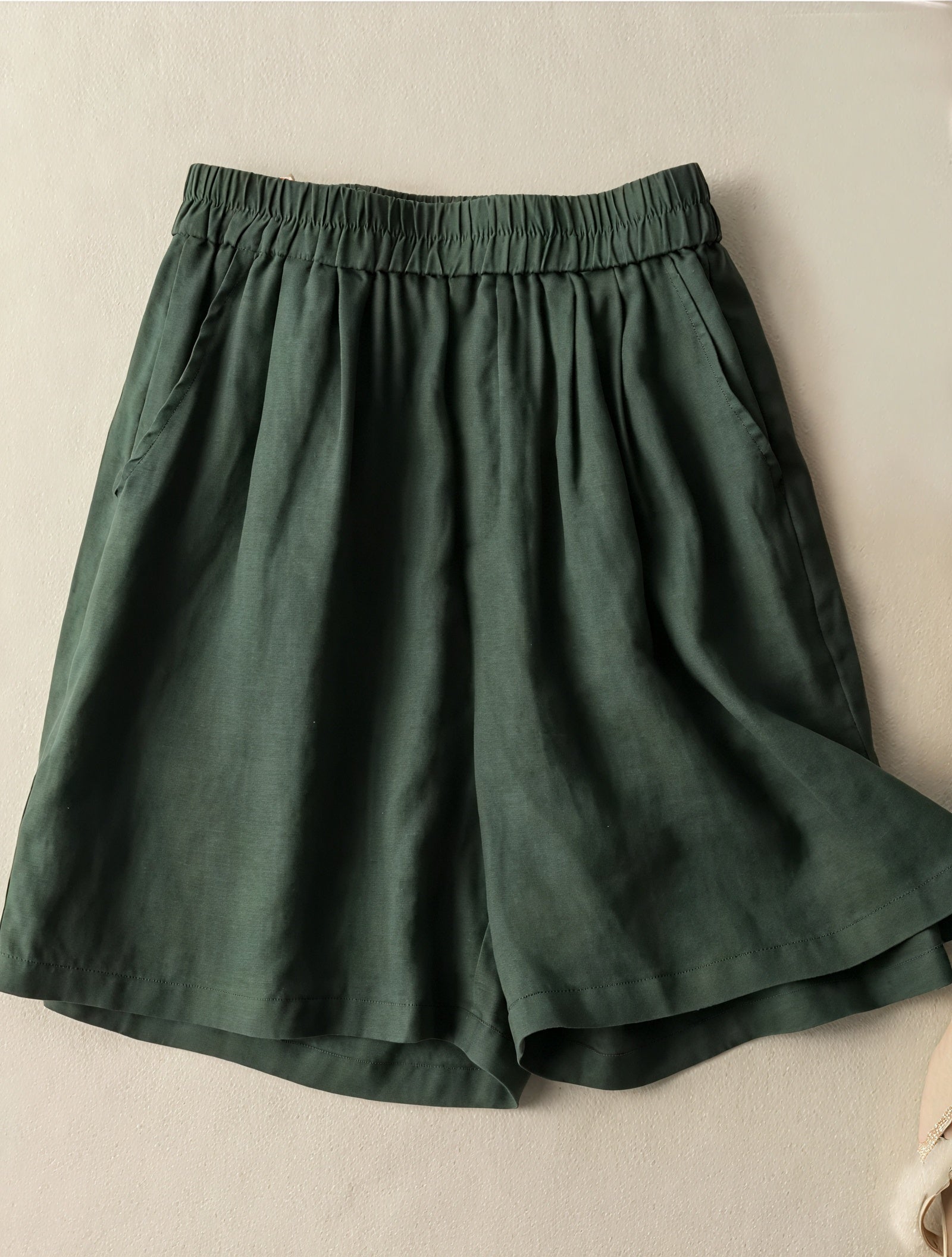 Relaxed Fit High-Waisted Wide Leg Shorts