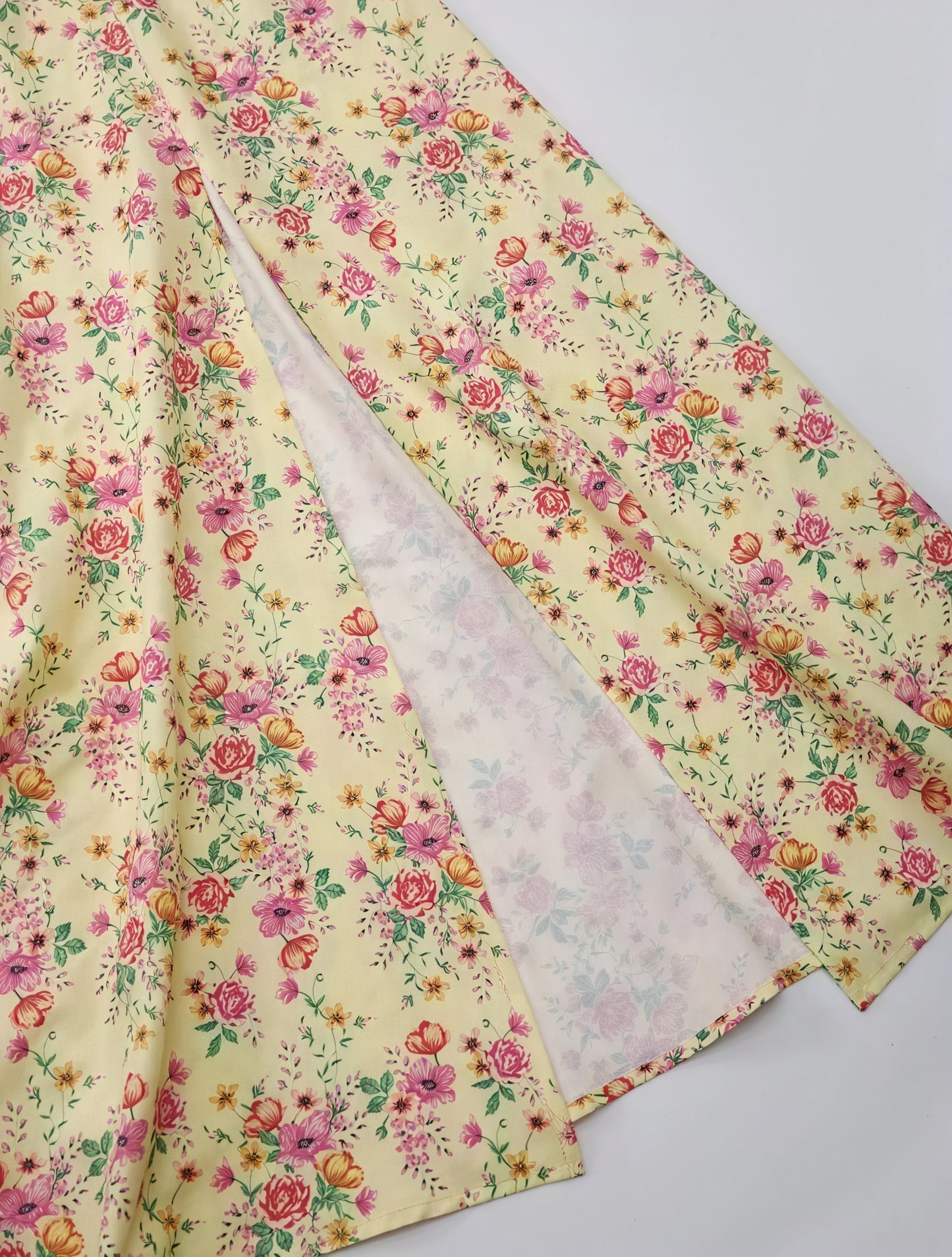 Floral Dress Square Neck Puff Sleeve Tie Bust High Slit Romantic Summer Garden Party-82654-b13f5280-4566-459c-8b59-1721a9eb31f2