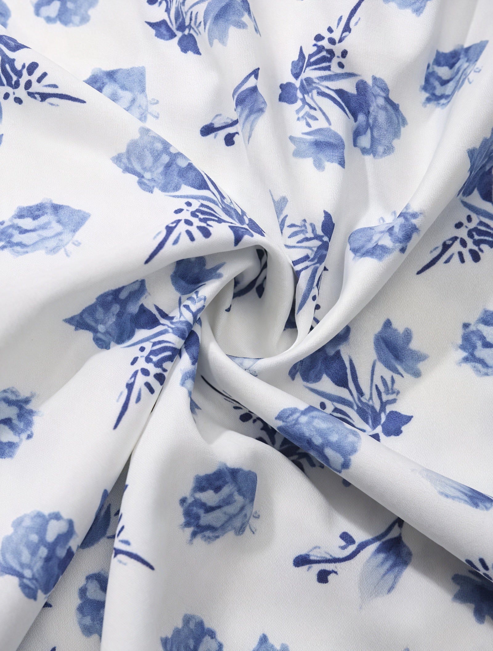 Floral Dress Square Neck Puff Sleeve Tie Bust High Slit Romantic Summer Garden Party-82654-518e01ee-9ec9-4c81-8ae4-bf7a0457f694