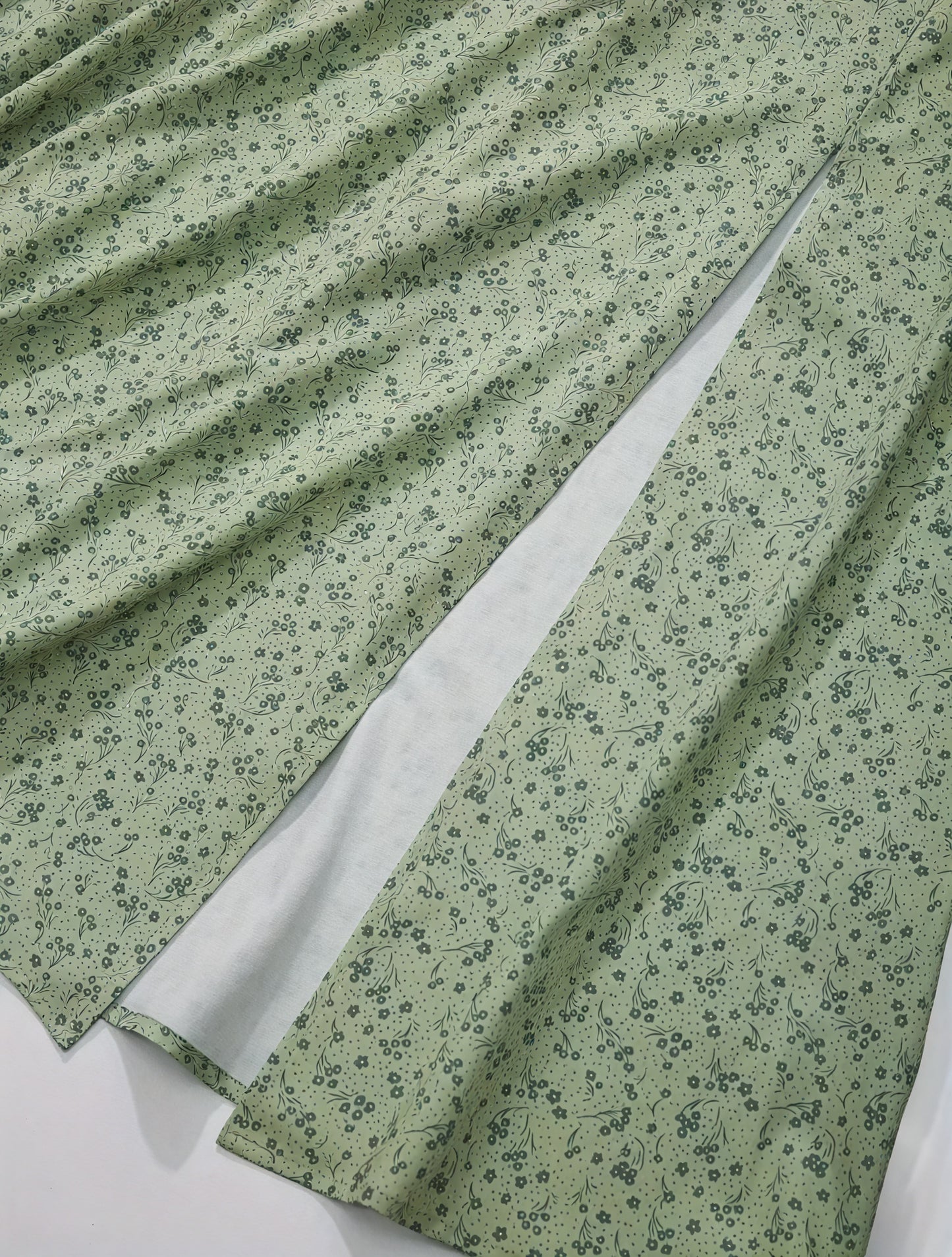 Floral Dress Square Neck Puff Sleeve Tie Bust High Slit Romantic Summer Garden Party-82654-5bb0a6cf-0bb7-4d91-8d77-9f904660cecf