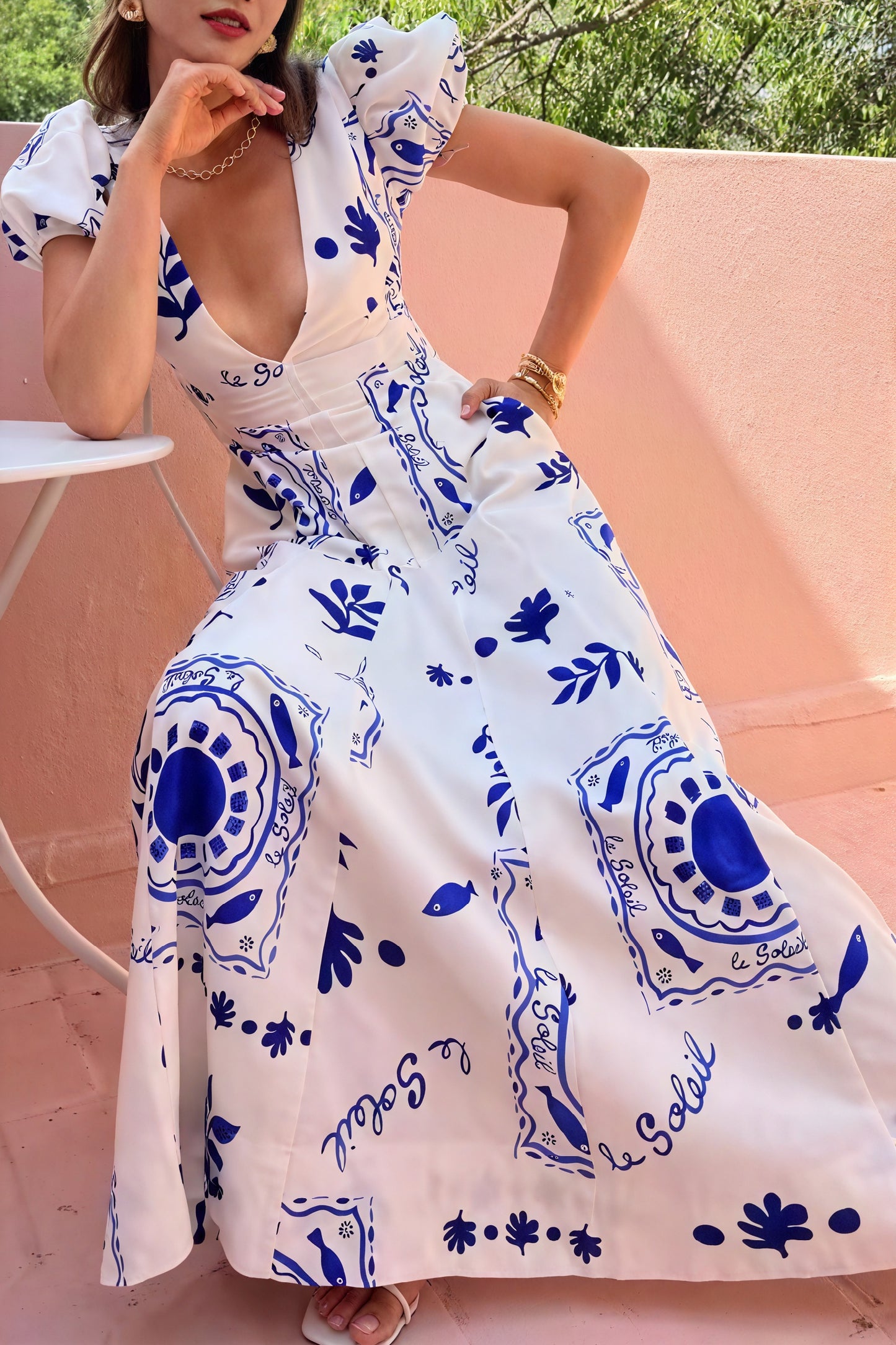 Printed Midi Dress: Summer Daydream