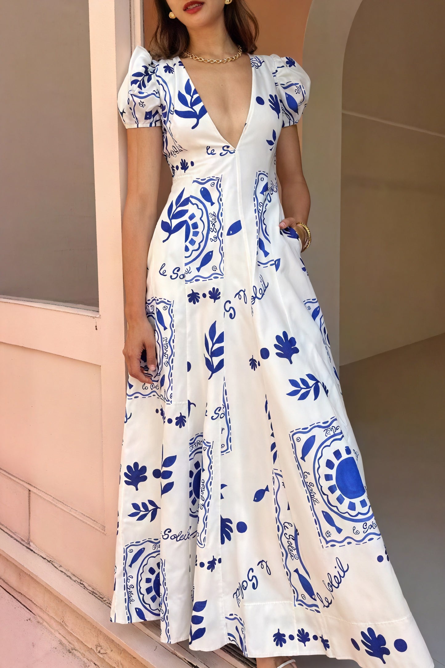Printed Midi Dress: Summer Daydream