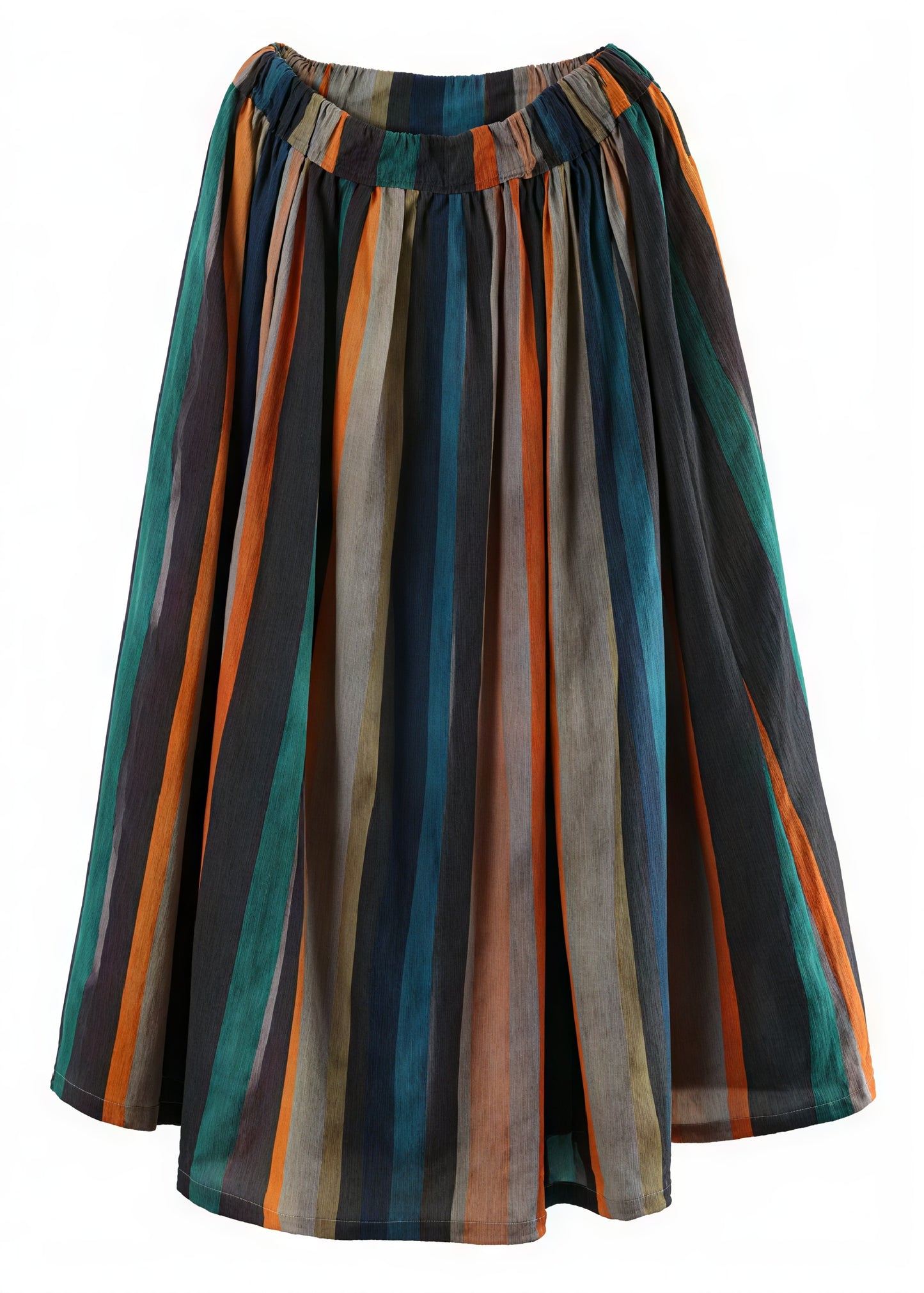 Vibrant Striped Skirt with Flowing Silhouette