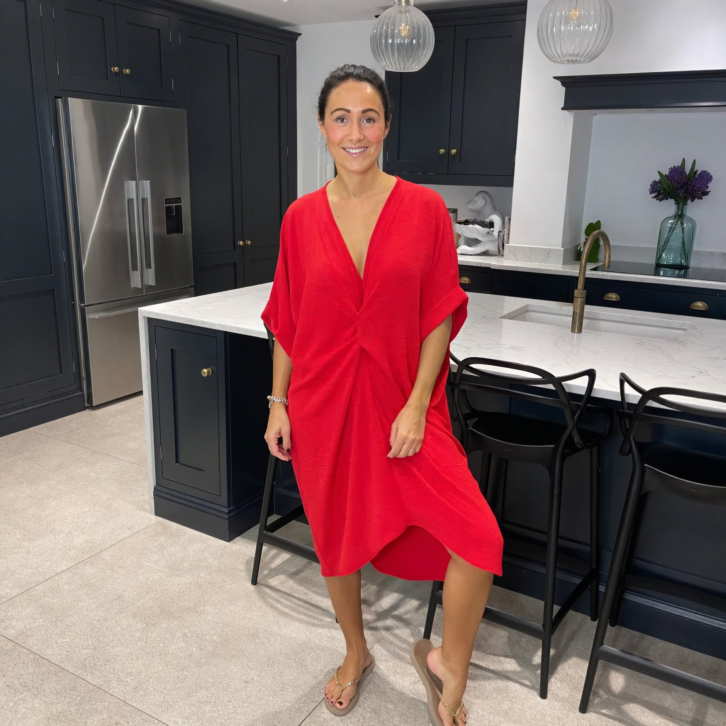 Tiffany Maxi Knot Dress - Blush Boutique Essex