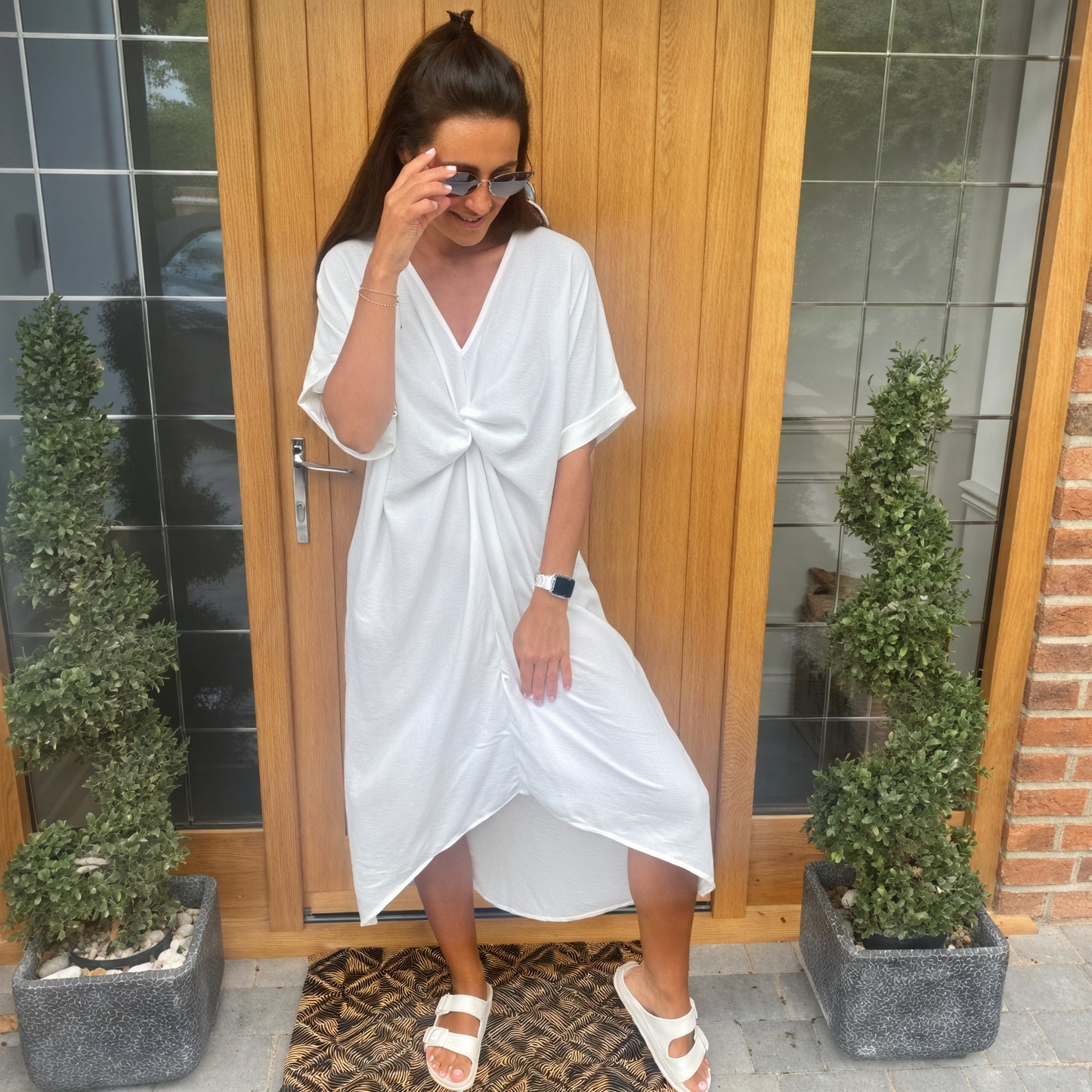 Tiffany Maxi Knot Dress - Blush Boutique Essex